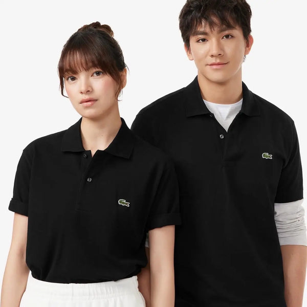 Lacost e Black Embroidery Logo Premium Polo T-Shirt