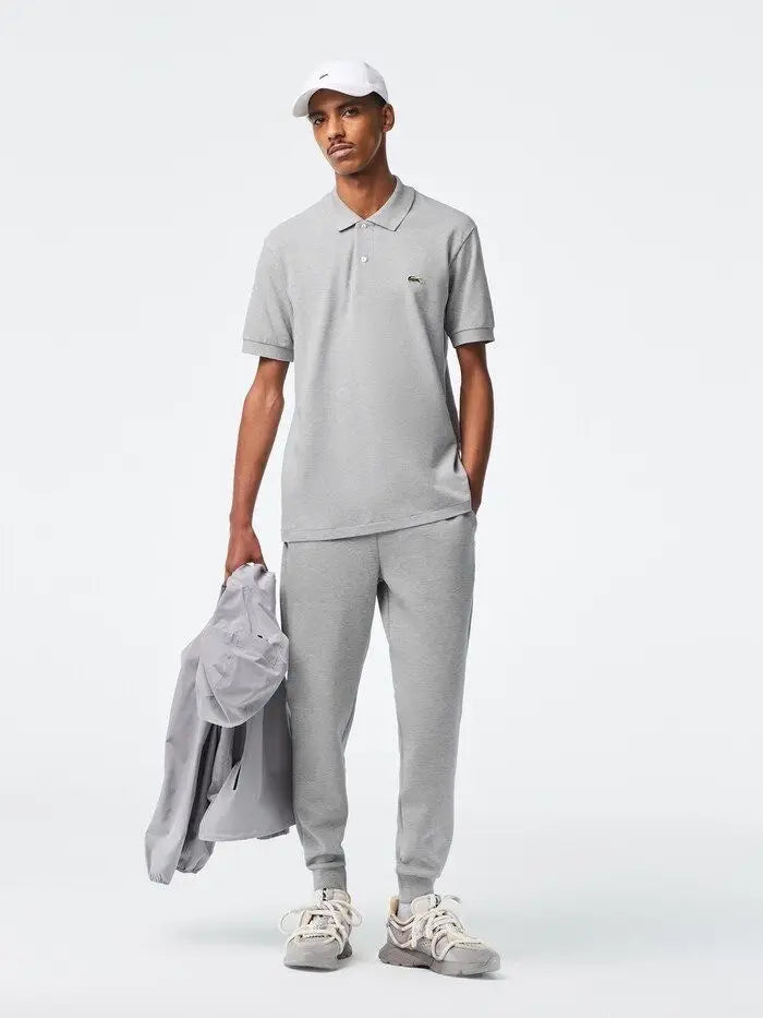 Lacost e Light Grey Embroidery Logo Premium Polo T-Shirt Main image