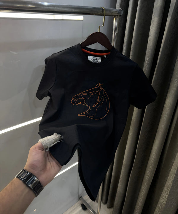 Hermes Black Premium Classic T-Shirt