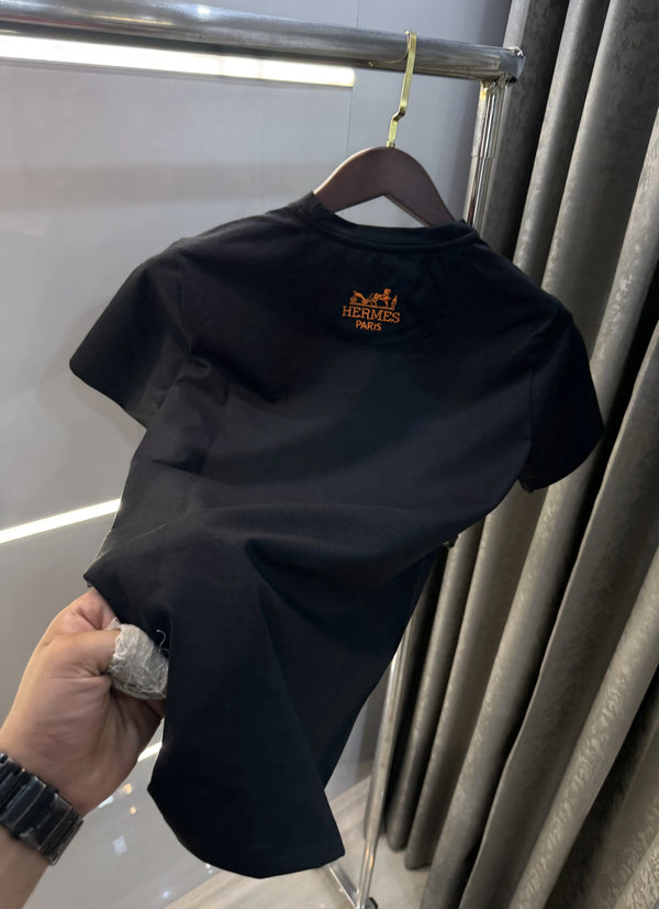 Hermes Black Premium Classic T-Shirt