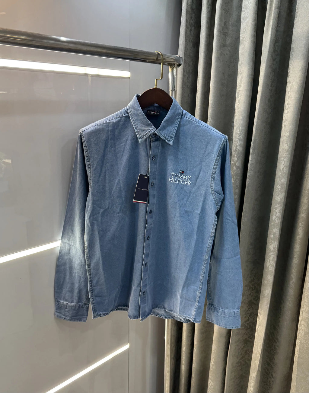 Tommy Hilfiger Sky Blue Logo Work Premium Shirt