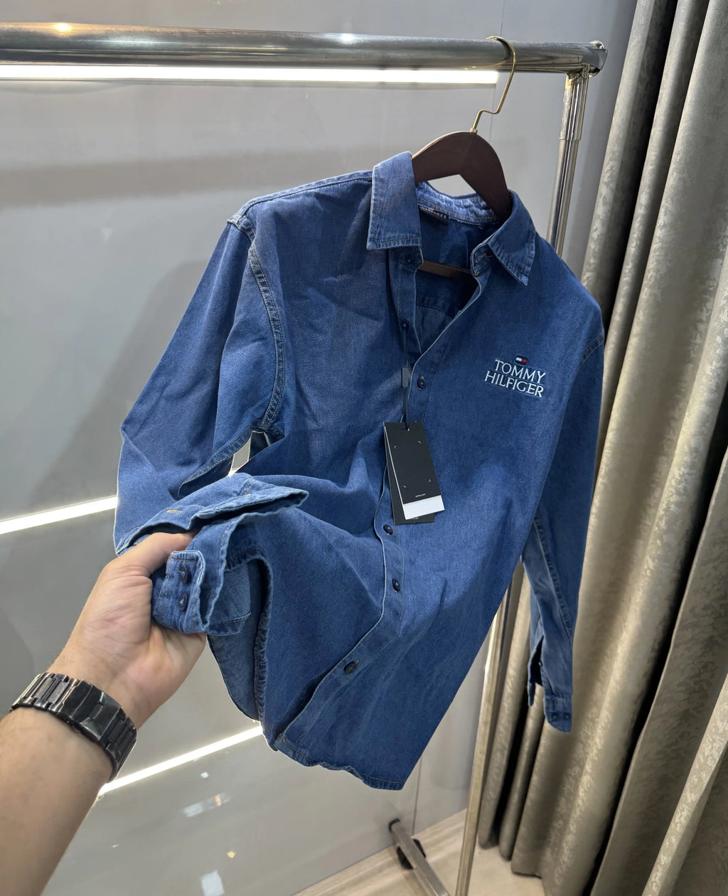 Tommy Hilfiger Dark Blue Logo Work Premium Shirt
