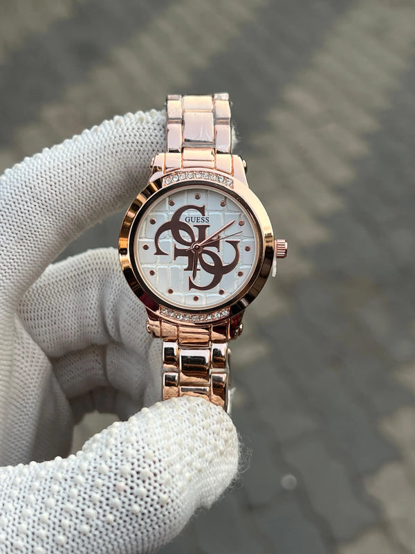 Guess Diamond Rose Gold White