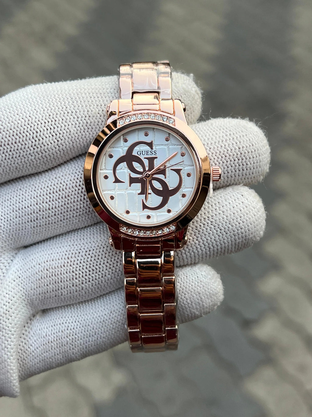 Guess Diamond Rose Gold White