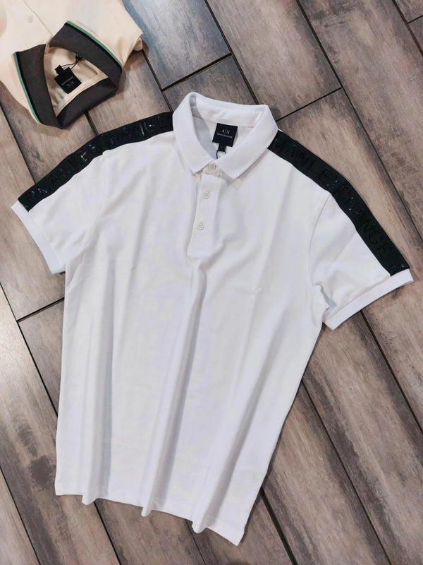 Arman i Exchange White Logo Work Premium Polo T-Shirt