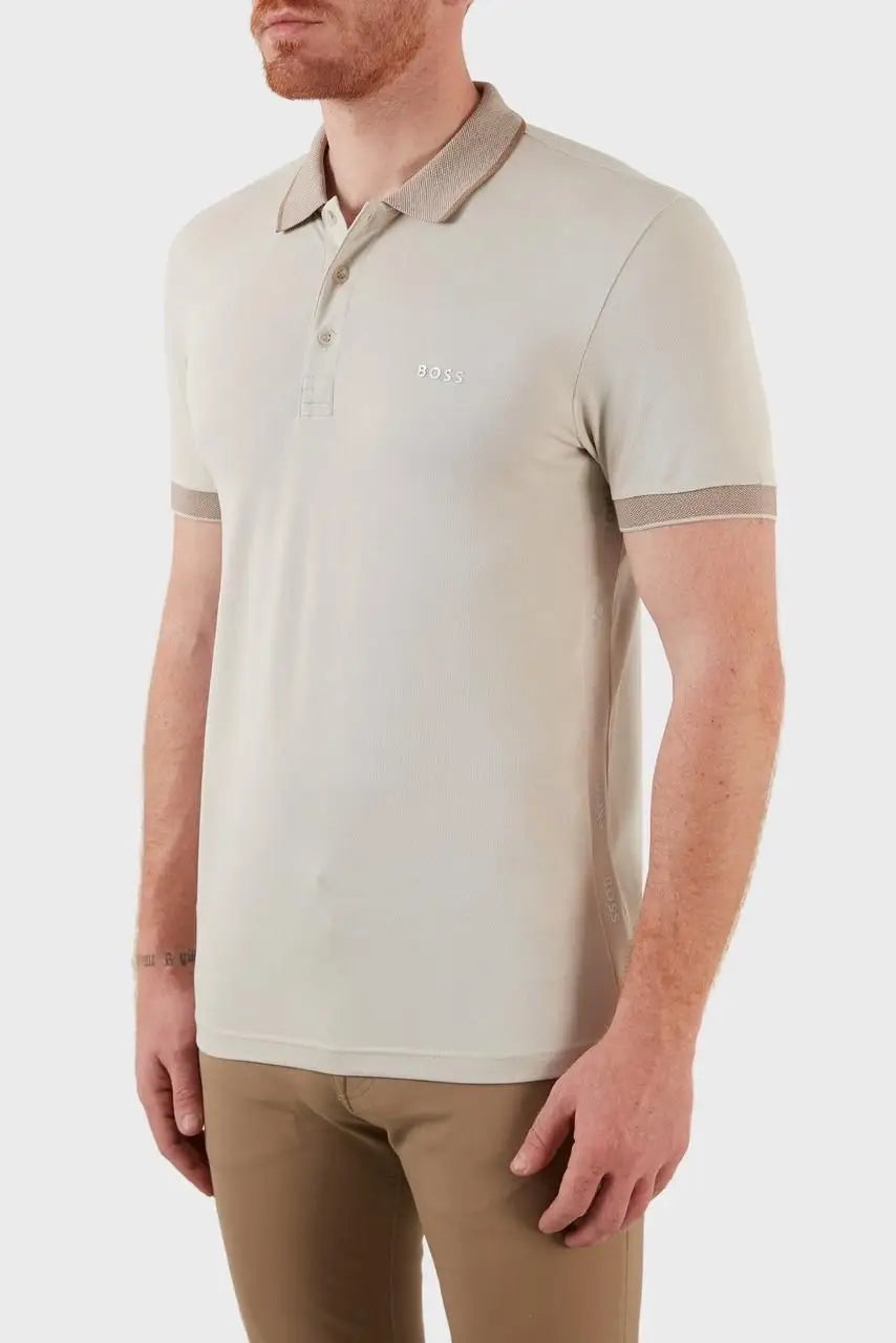 Hugo  Boss Beige Premium Polo T-shirt