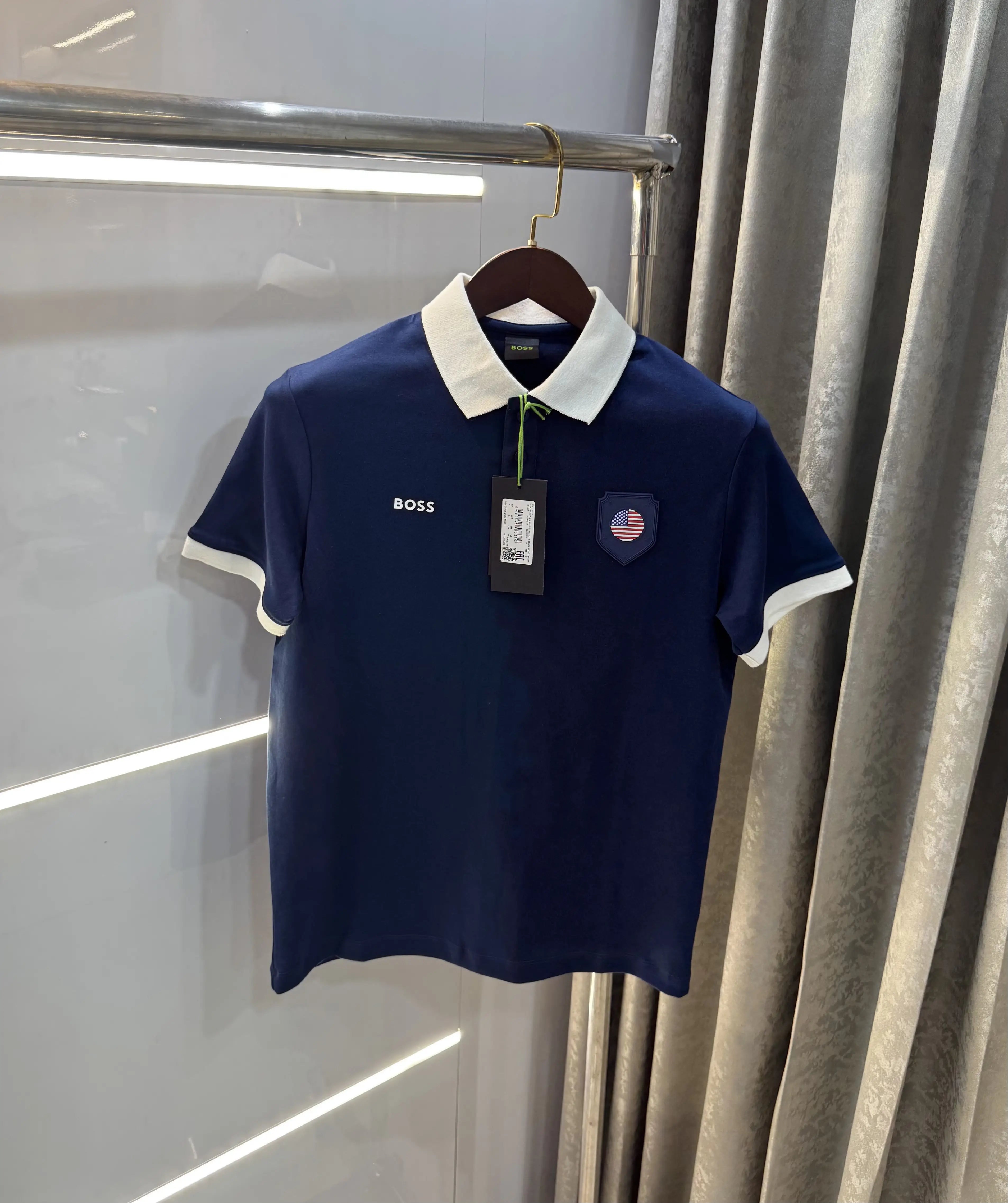 Hugo  Boss Petrol Blue Premium Polo T-shirt