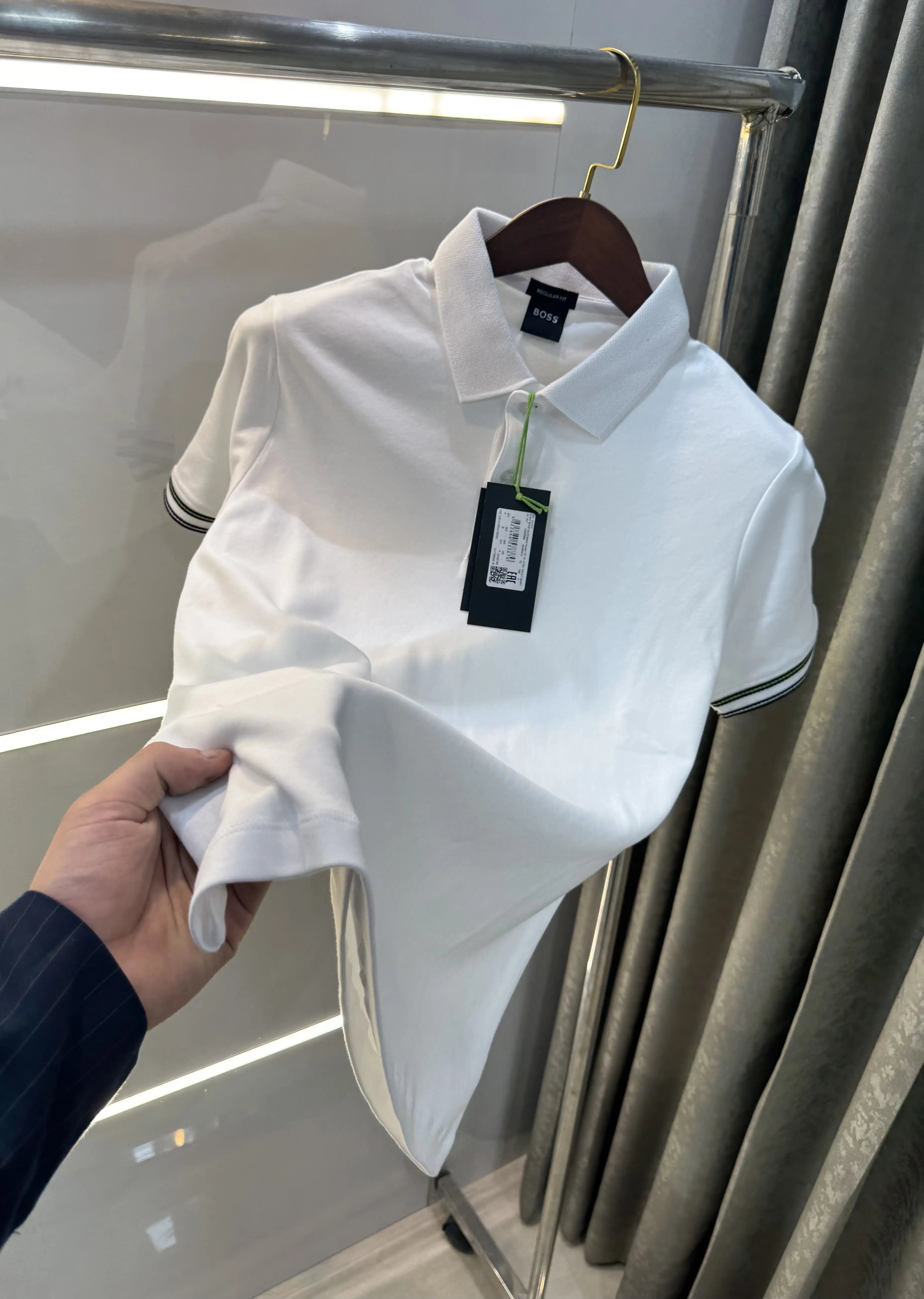 Hugo  Boss White Premium Polo T-shirt