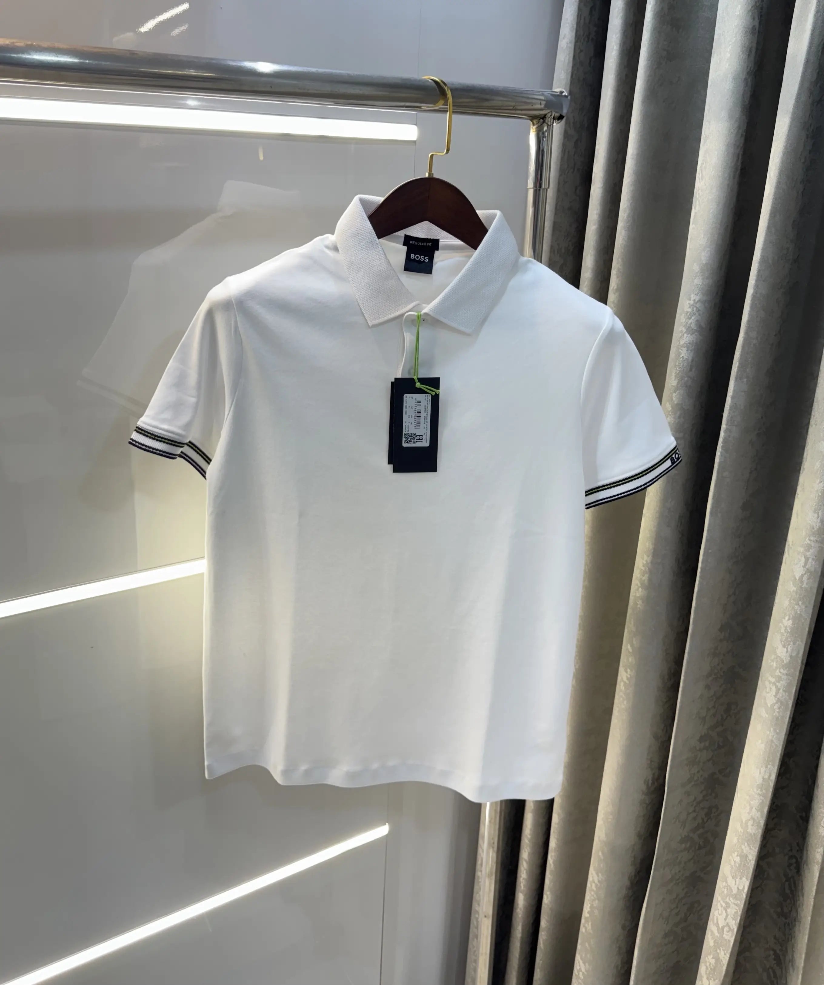 Hugo  Boss White Premium Polo T-shirt