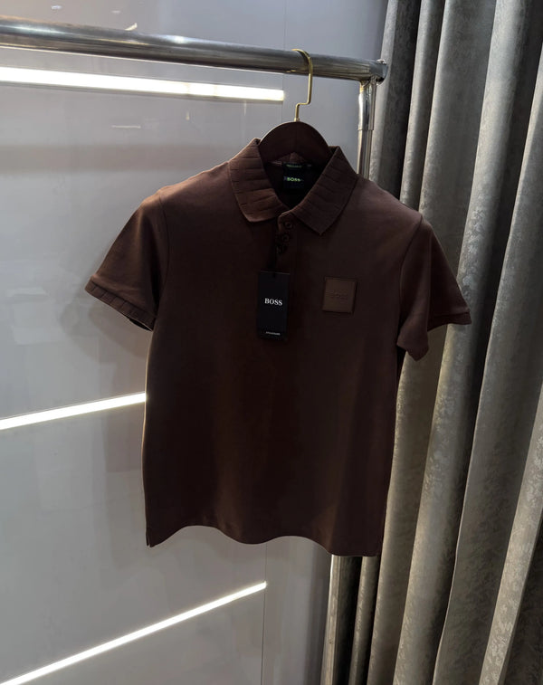 Hugo  Boss Brown Premium Polo T-shirt