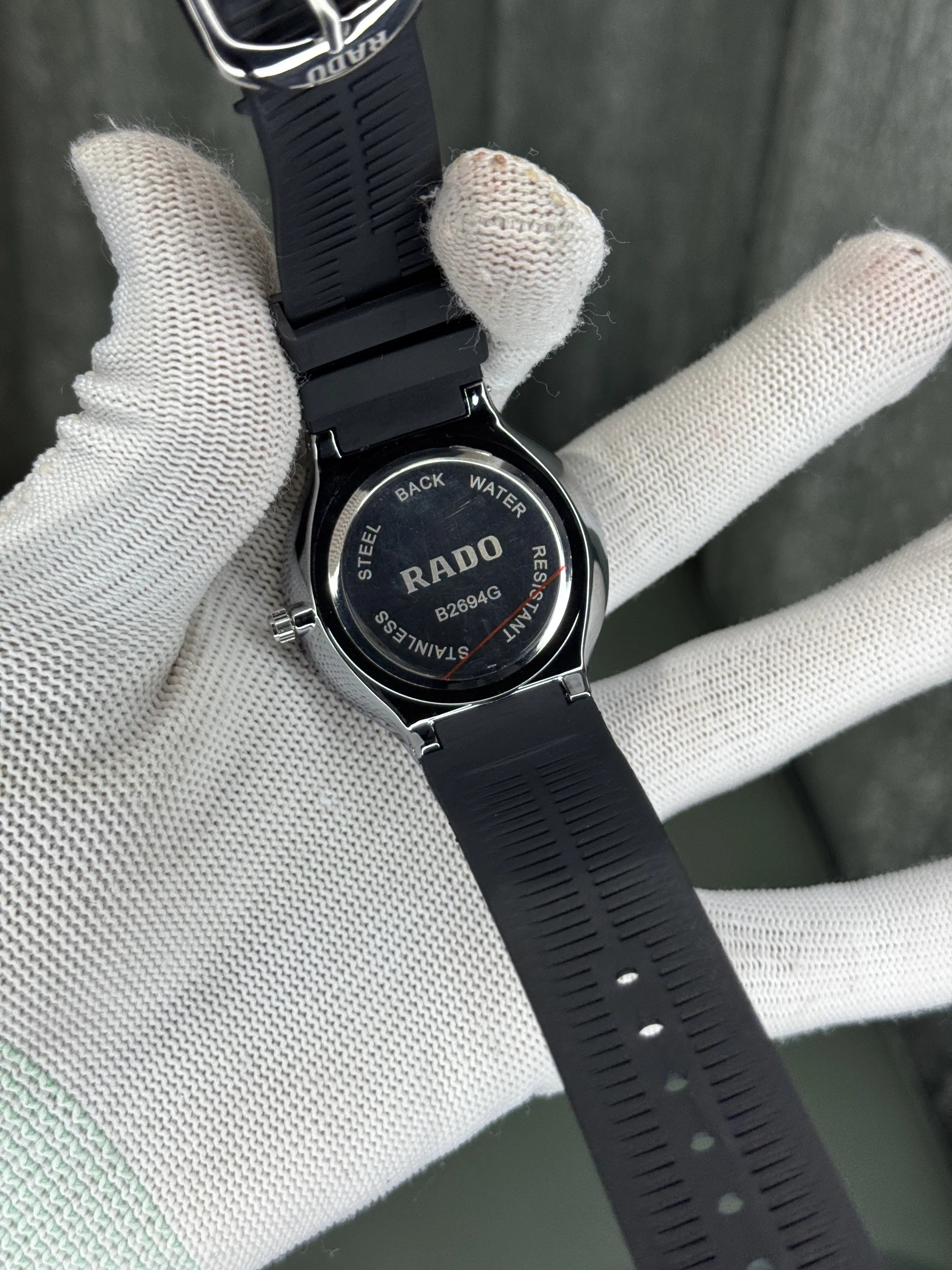 Rad o Silver Black Premium Quartz Watch