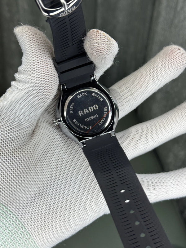 Rad o Silver Black Premium Quartz Watch