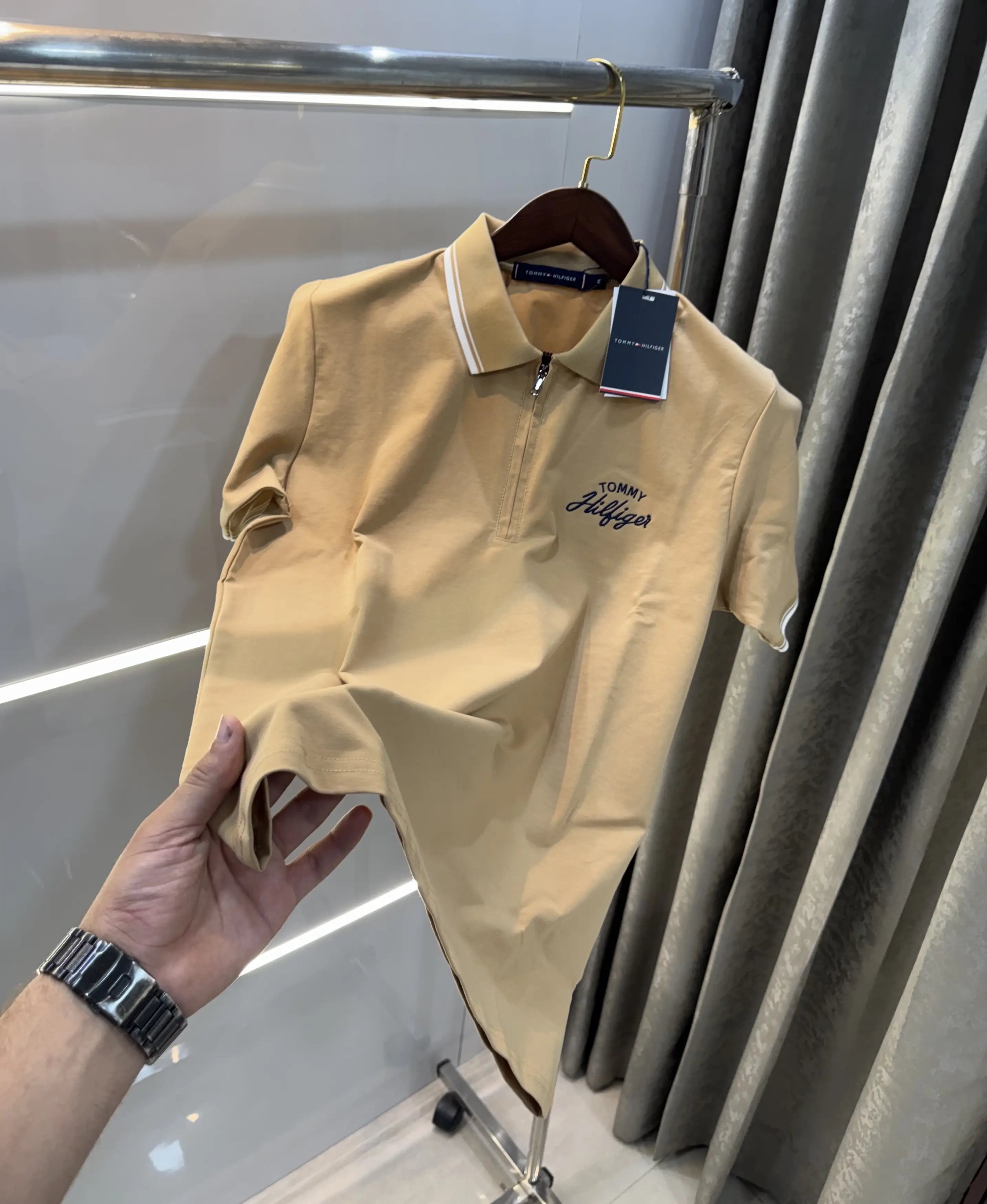 Tommy Hilfiger Beige Premium Polo T-Shirt Main image