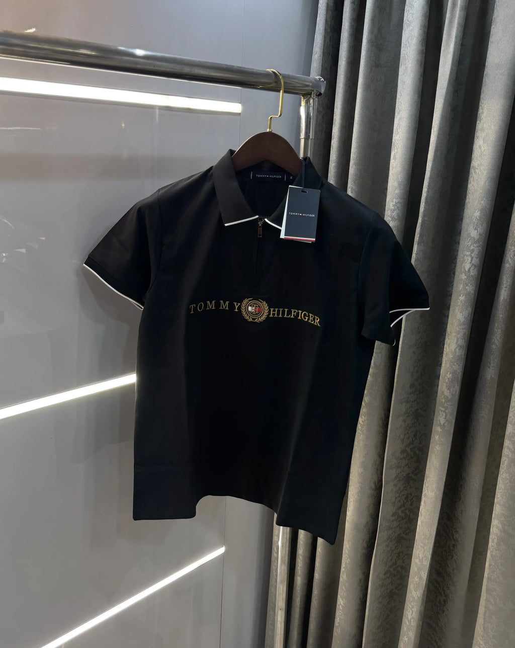 Tommy Hilfiger Black Premium Polo T-Shirt