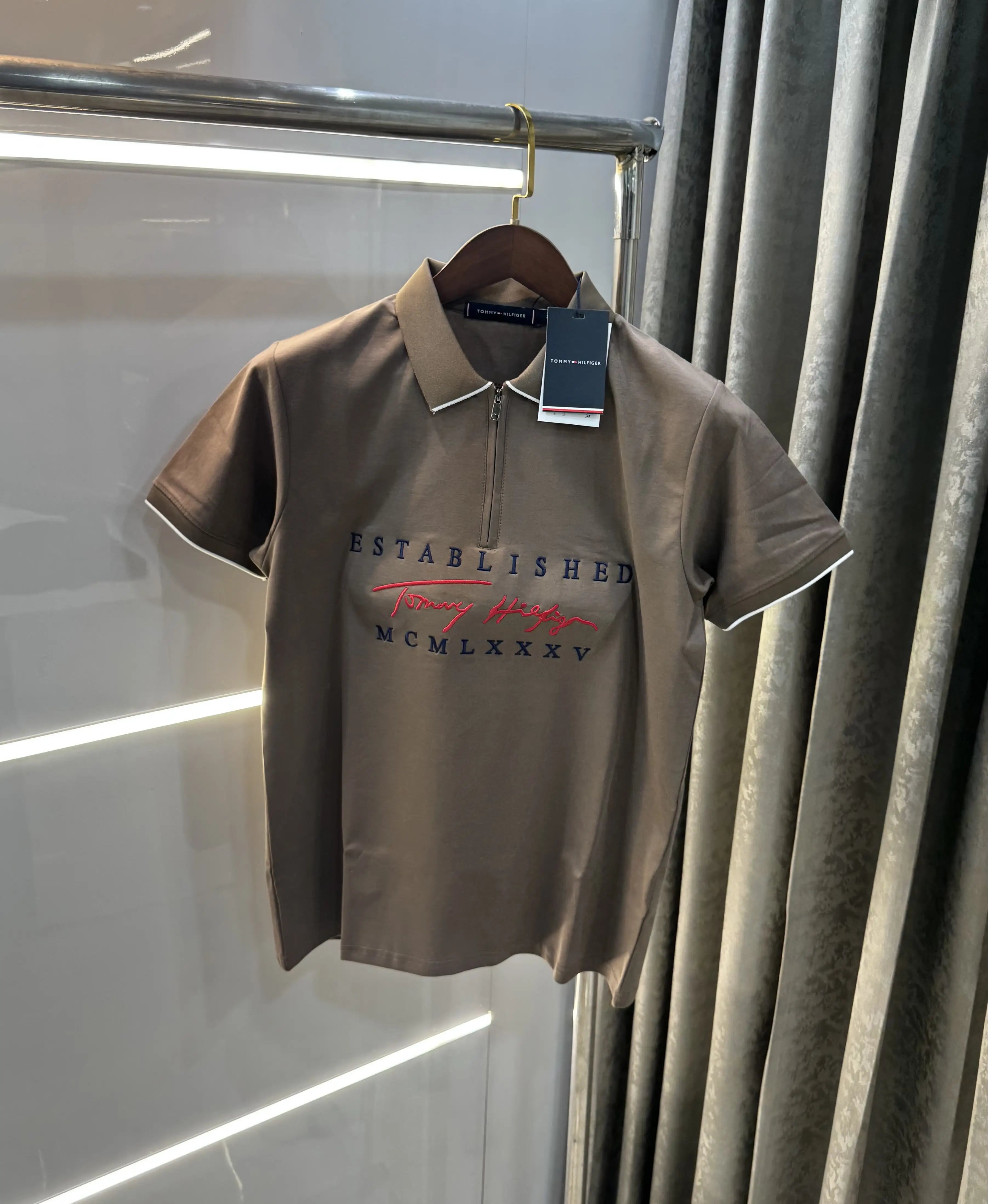 Tommy Hilfiger Brown Premium Polo T-Shirt Secondary image