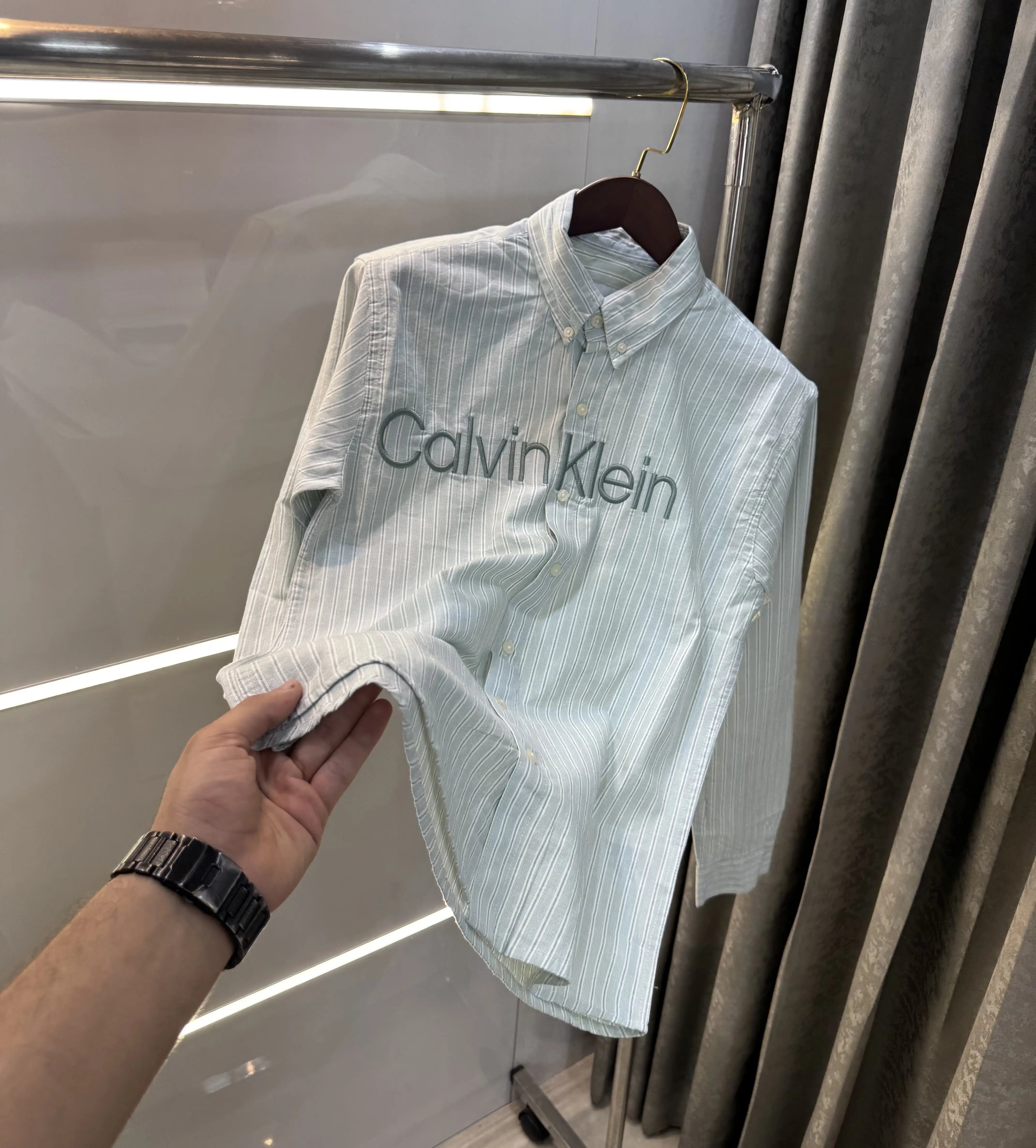 Calvin Klein Green Logo Work Premium Shirt Main image