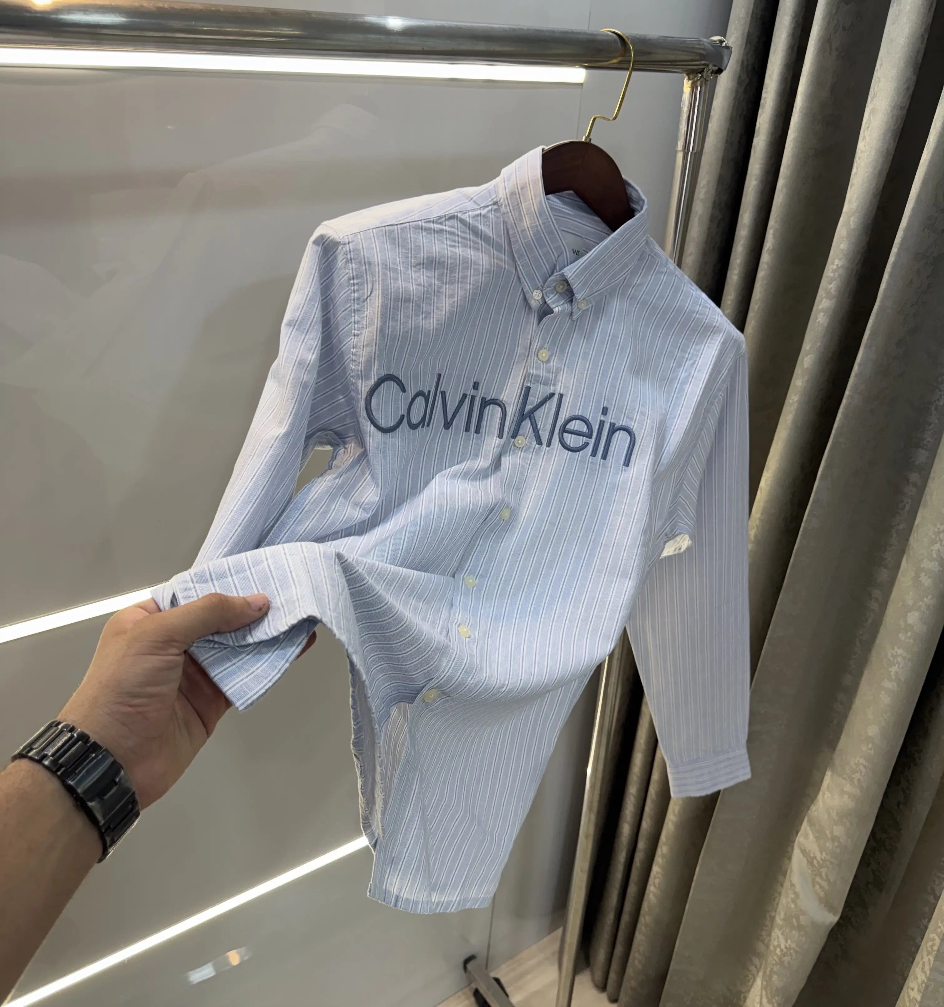 Calvin Klein Sky Blue Logo Work Premium Shirt Main image