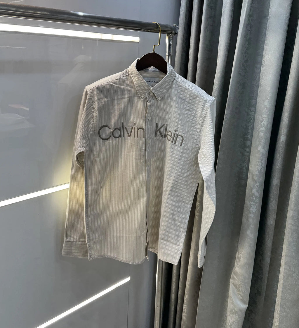 Calvin Klein Beige Logo Work Premium Shirt