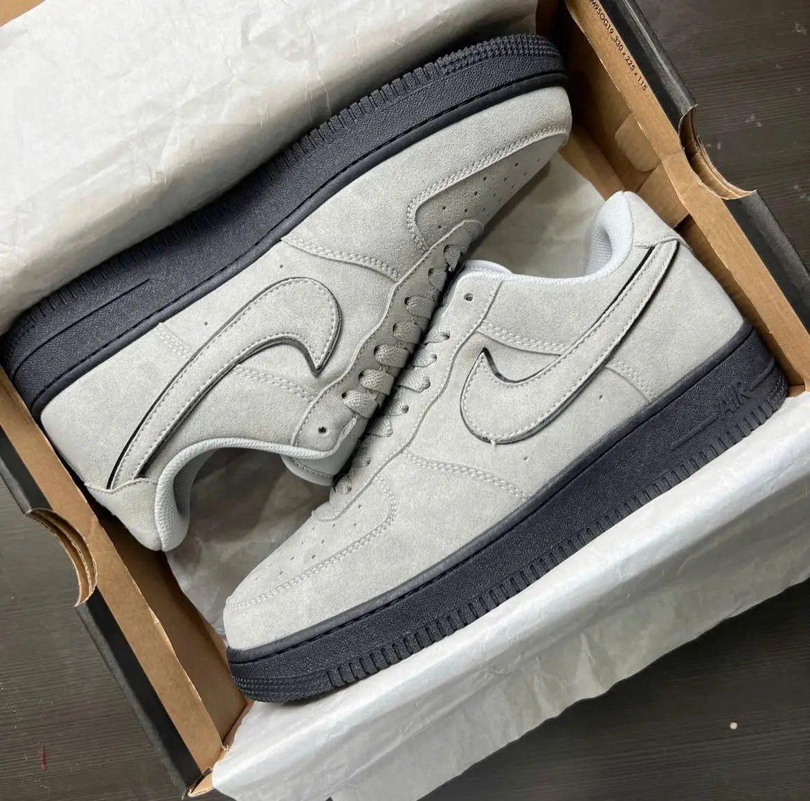 Nike Airforce 1 SUEDE GREY BLACK