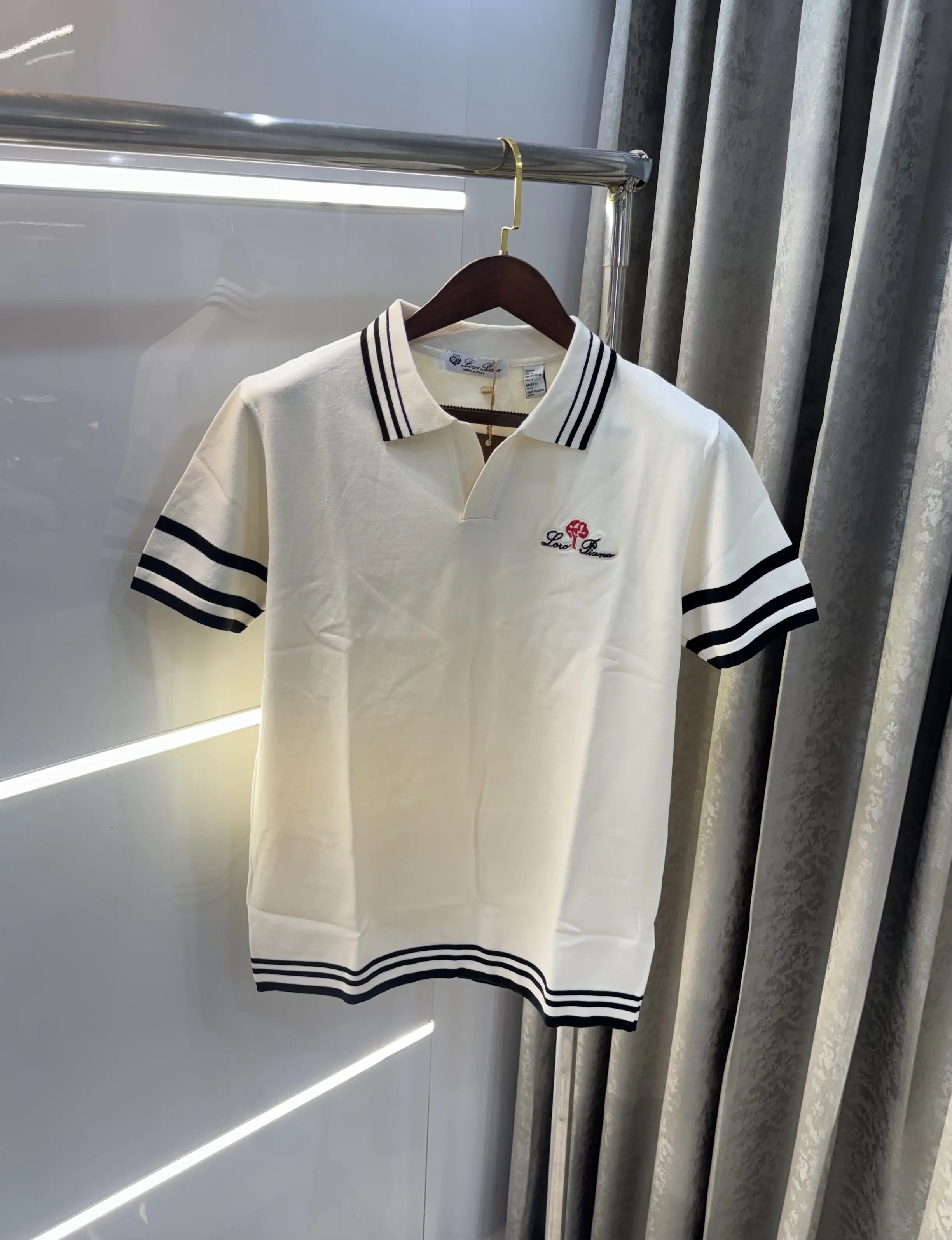 Loro Piana Cream Premium Polo T-shirt Secondary image