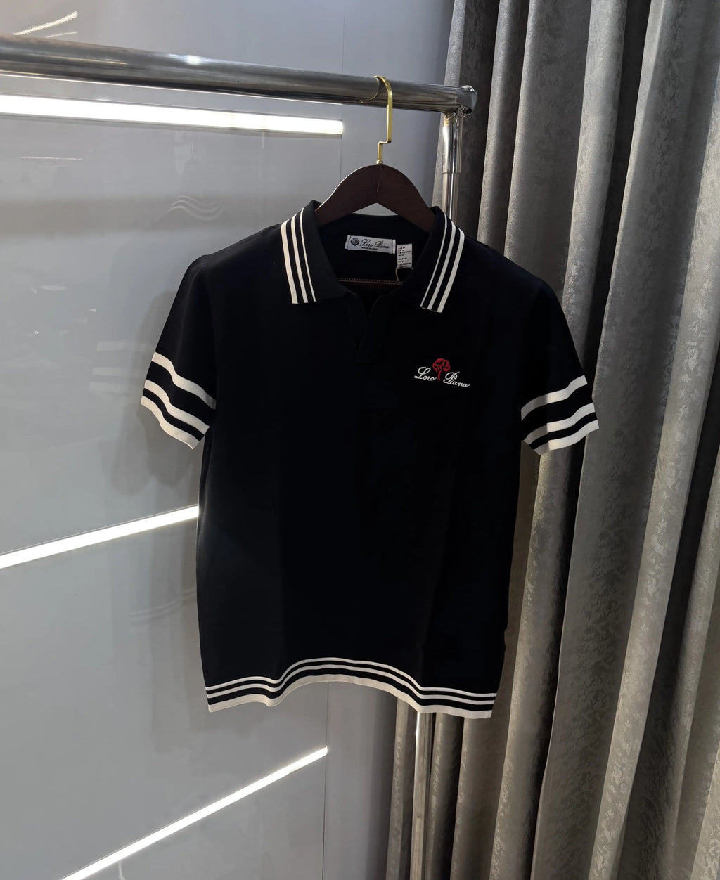 Loro Piana Black Premium Polo T-shirt