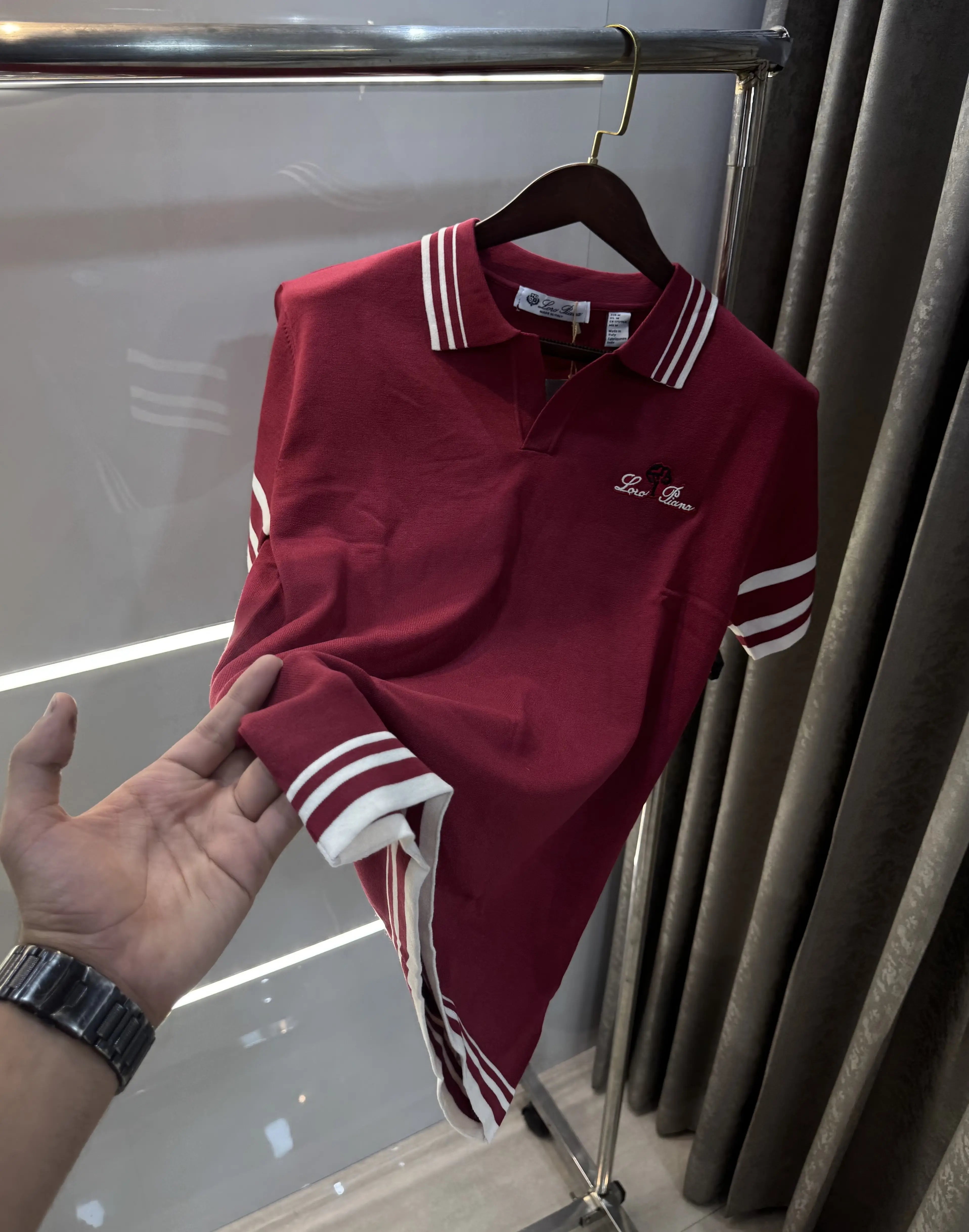Loro Piana maroon Premium Polo T-shirt Main image
