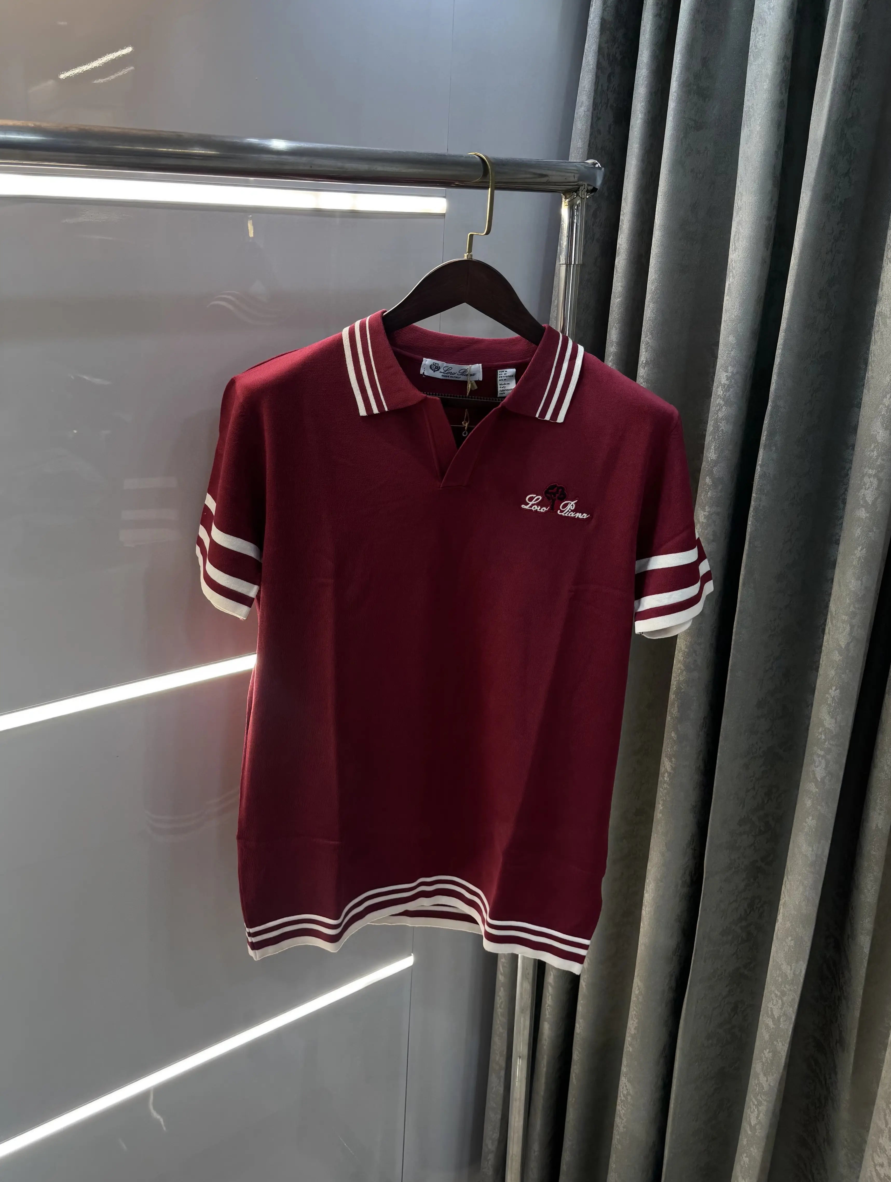 Loro Piana maroon Premium Polo T-shirt Secondary image