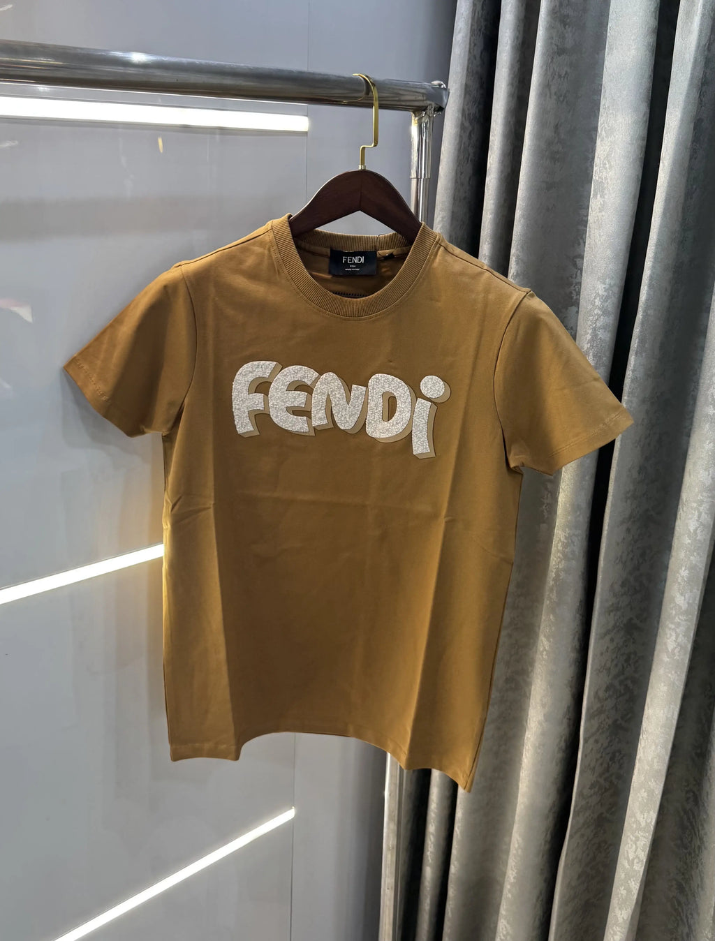 Fendi Brown Premium Classic T-Shirt
