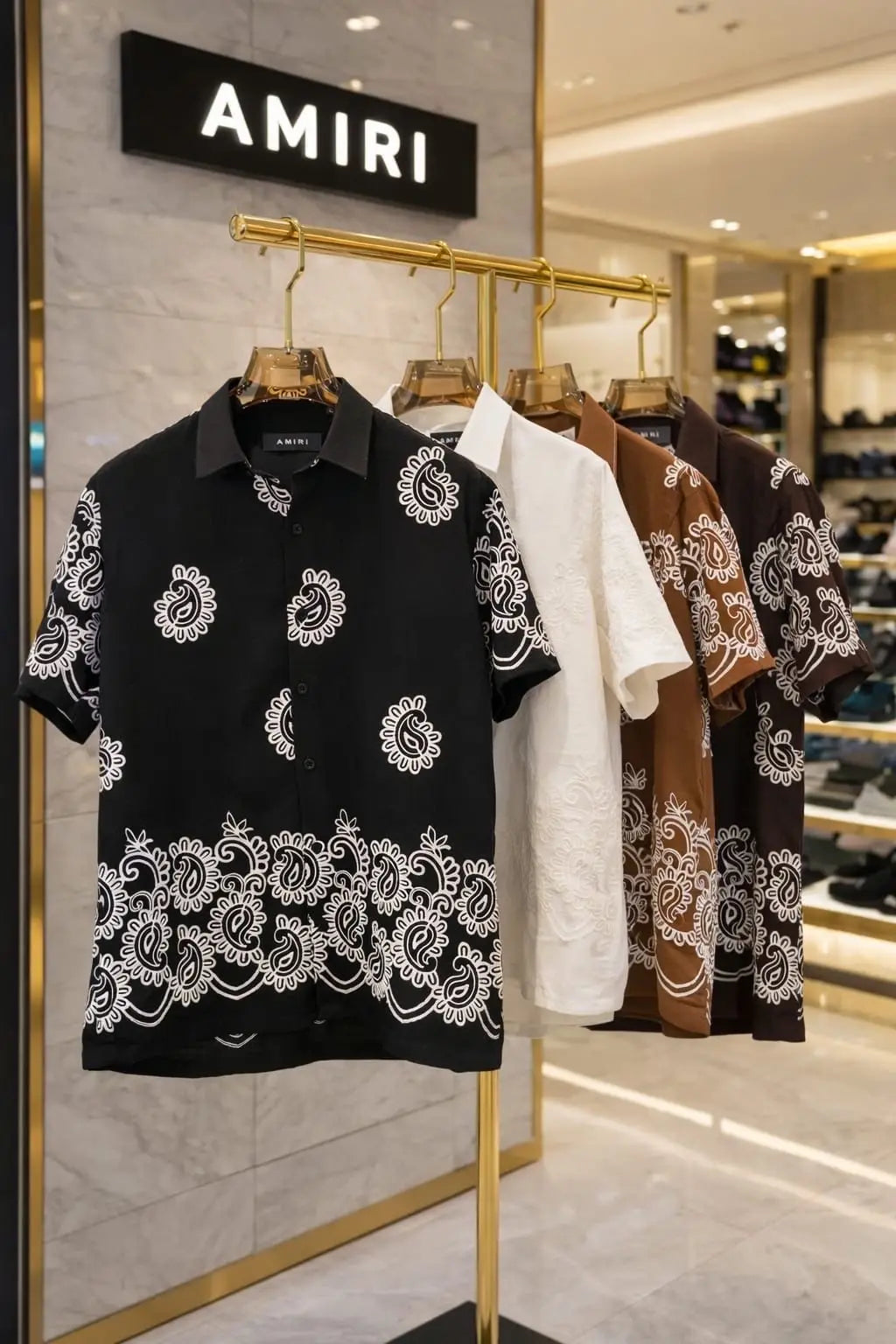 Amiri Brown Designer Premium Shirt Secondary image
