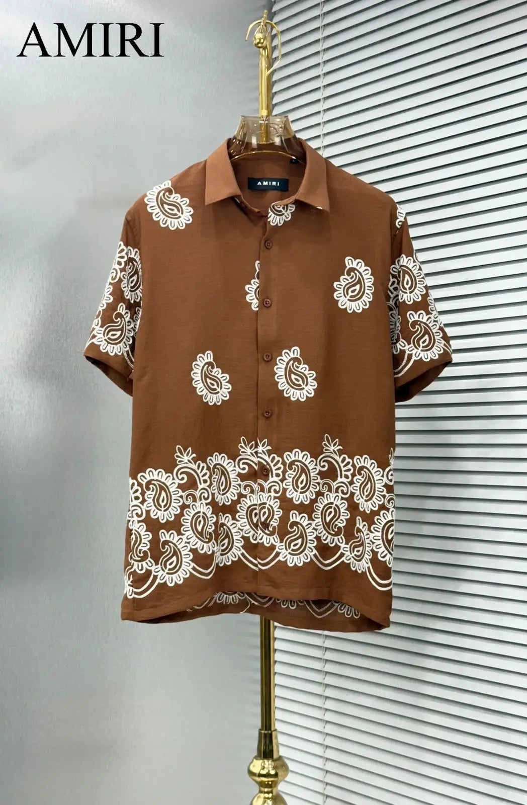 Amiri Light Brown Designer Premium Shirt Main image
