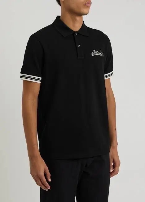 Moncler Black Logo Work Premium Polo T-shirt Secondary image