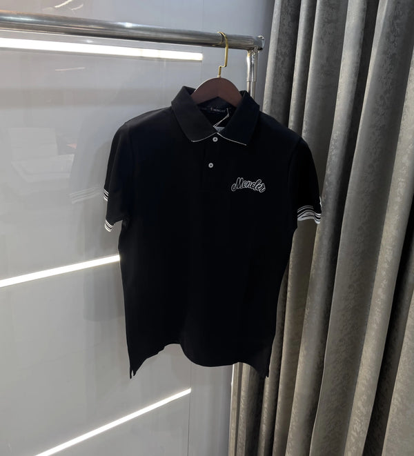Moncler Black Logo Work Premium Polo T-shirt