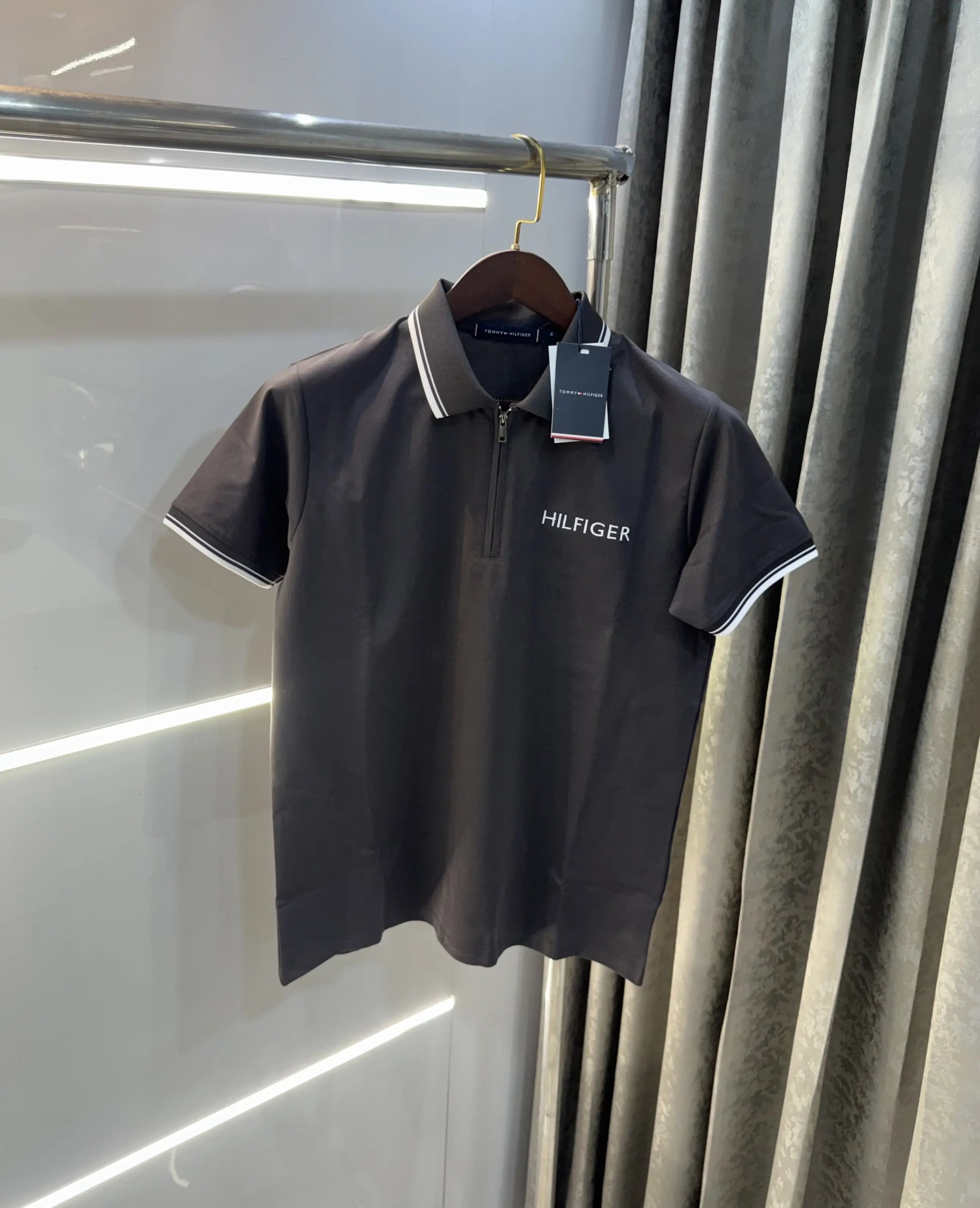 Tommy Hilfiger Grey Premium Polo T-Shirt Main image