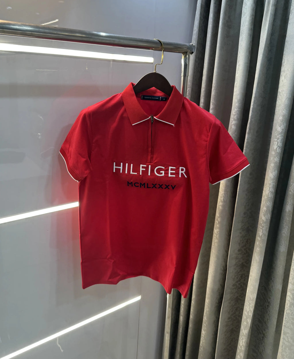 Tommy Hilfiger Red Premium Polo T-Shirt