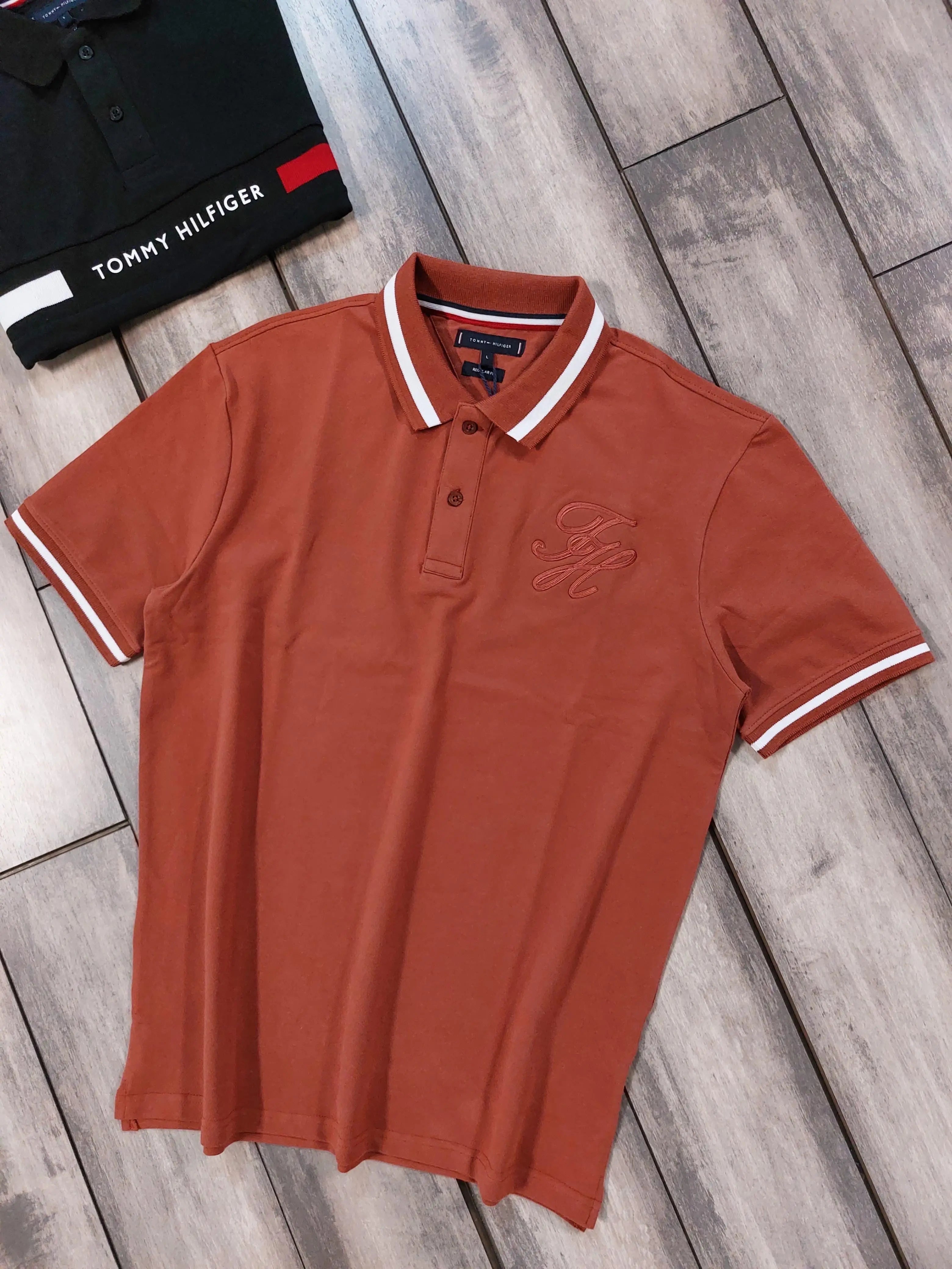 Tomm y Hilfige r Brown Premium Polo T-shirt Main image