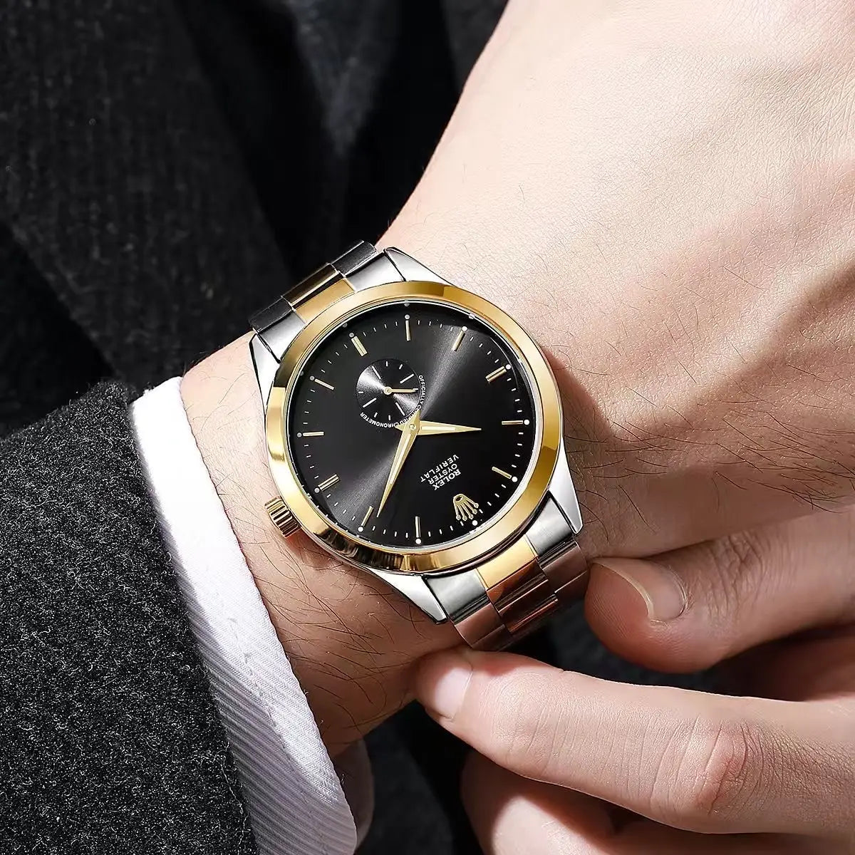 Role x Veriflat Dual Tone Black Premium Watch