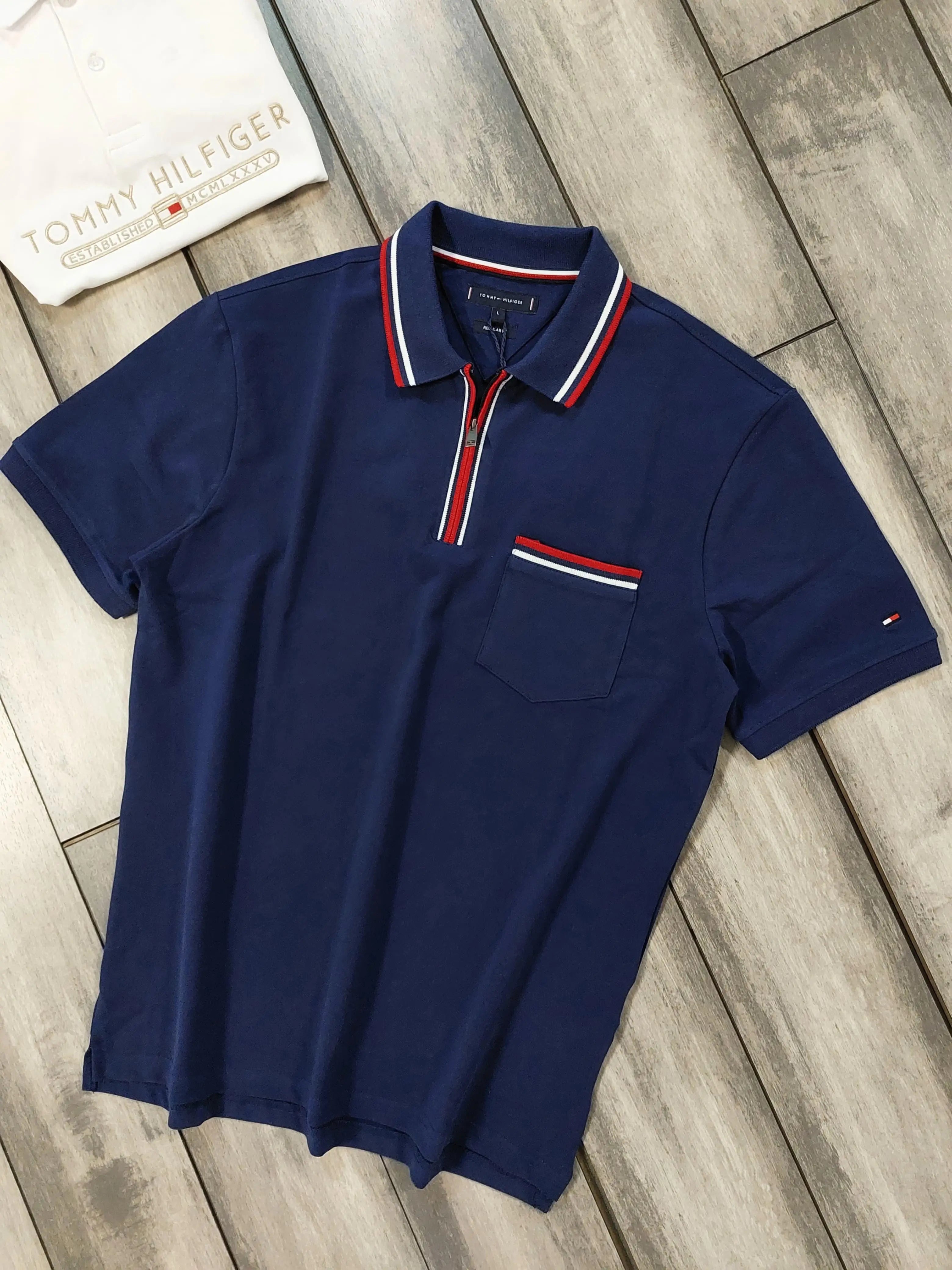 Tommy Hilfiger Petrol Blue Premium Polo T-shirt Main image