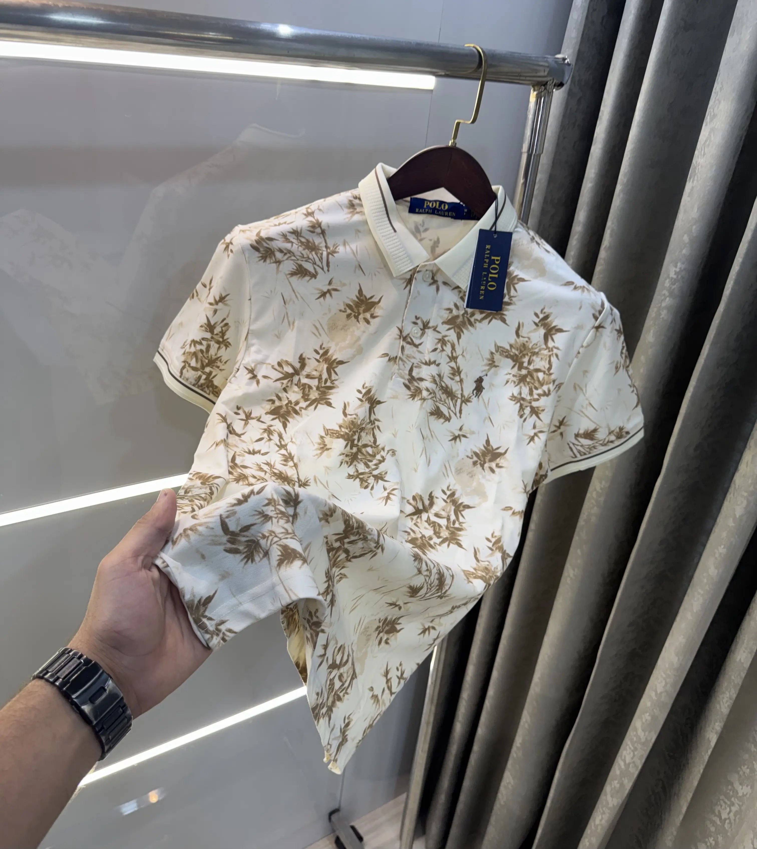 Ralph Lauren Beige Floral Imported Polo T-shirt Main image