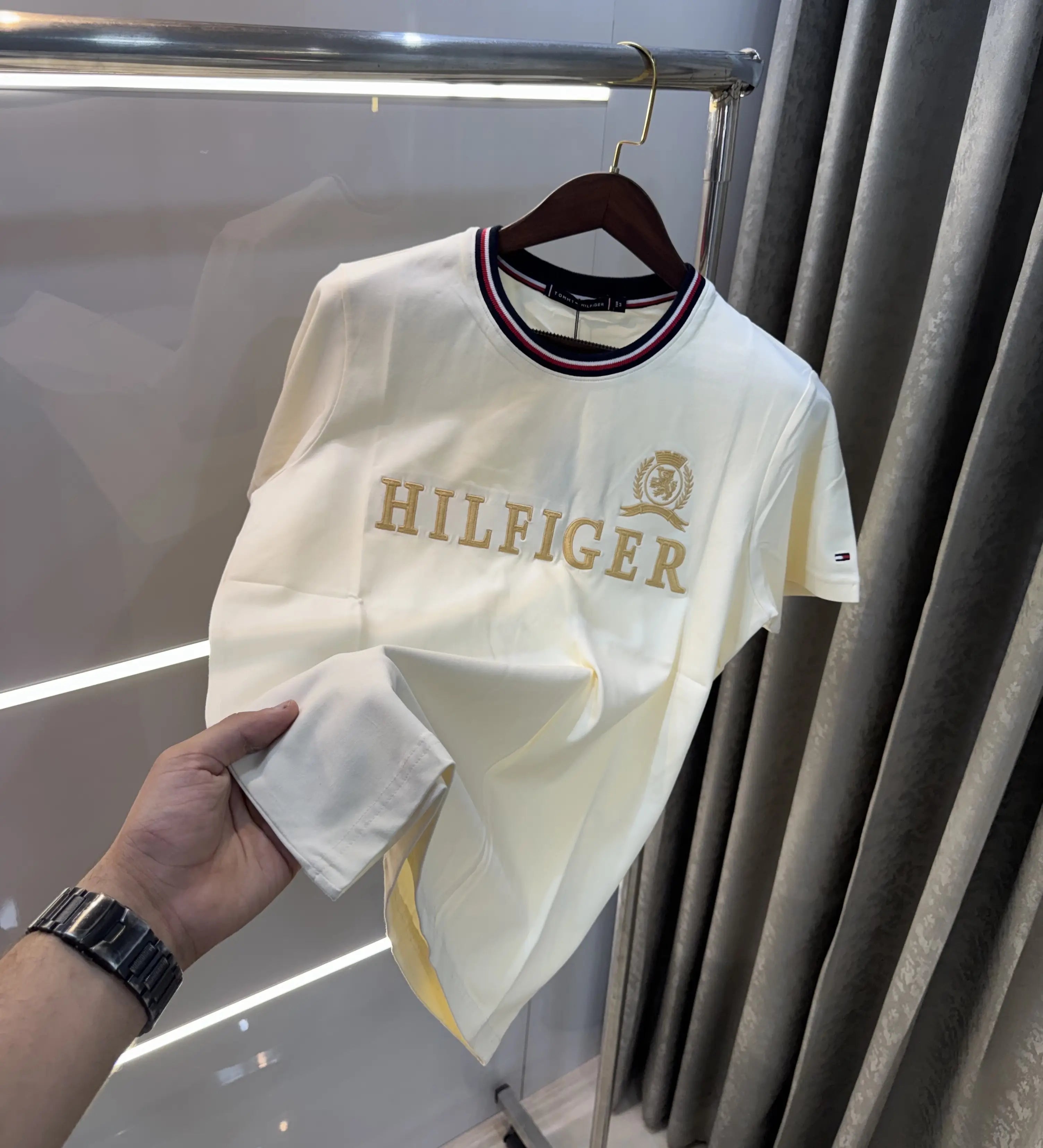 Tommy Hilfiger Cream Premium Classic T-Shirt Secondary image