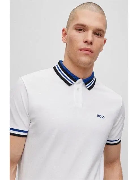 Hugo  Boss White Premium Polo T-shirt
