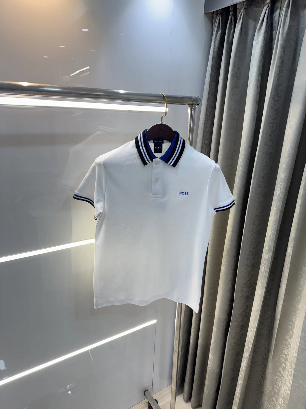 Hugo  Boss White Premium Polo T-shirt