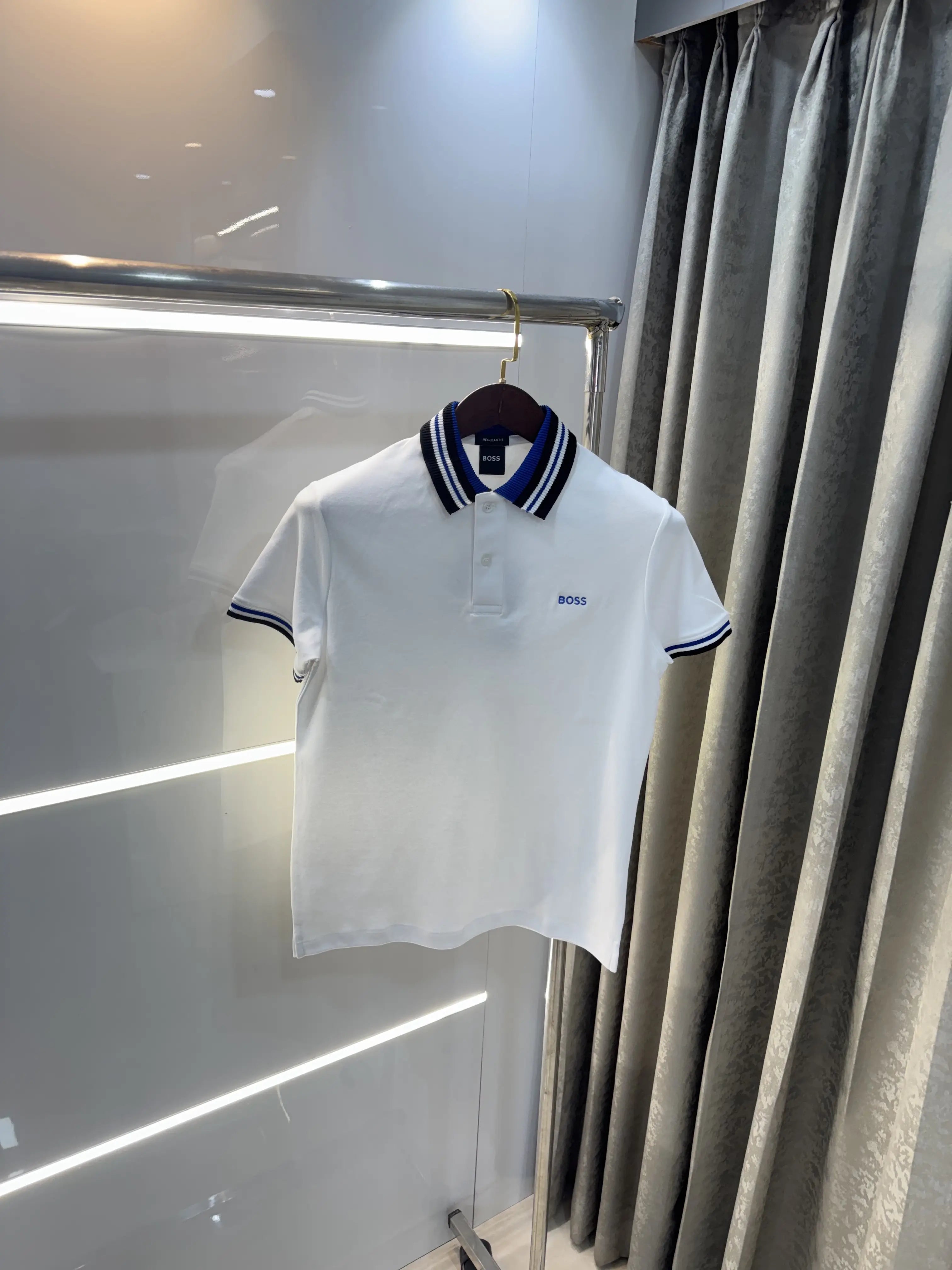 Hugo  Boss White Premium Polo T-shirt