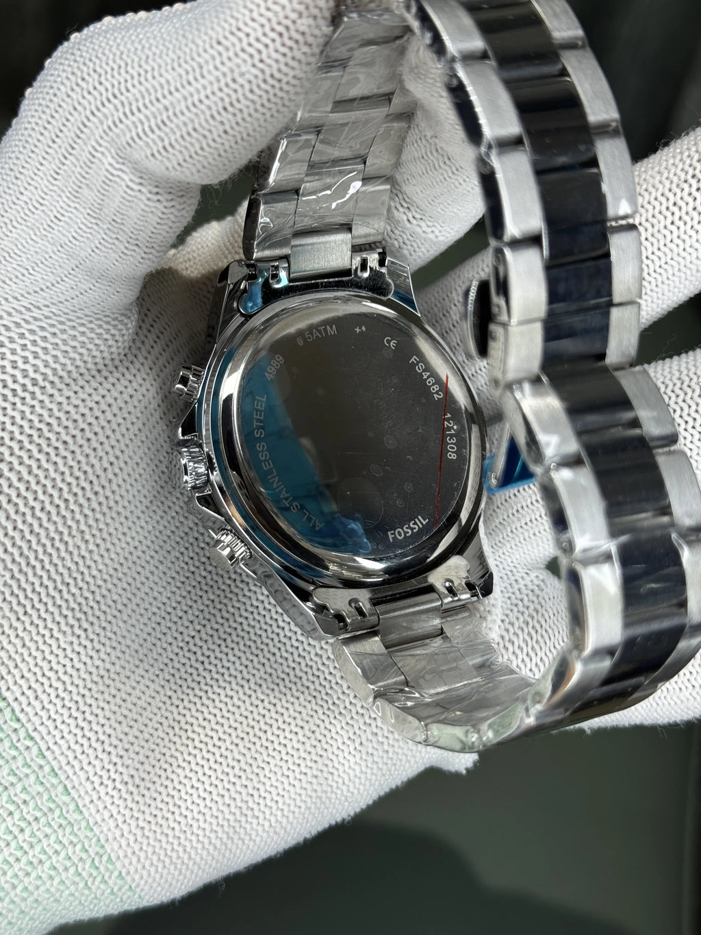 Fossil Bannon Silver Black Chronograph Watch