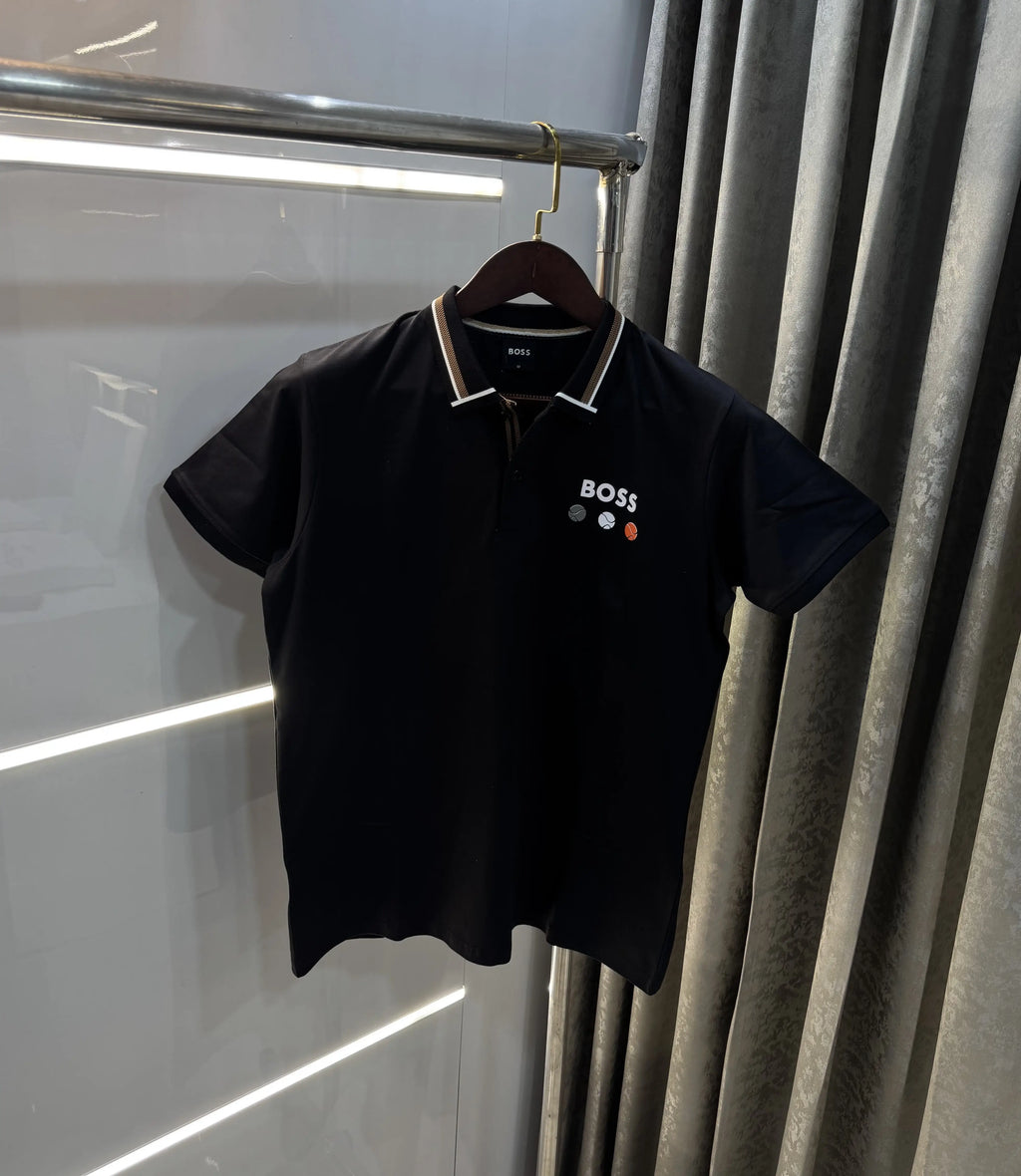 Hugo  Boss Black Premium Polo T-shirt With Box Packing