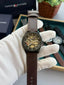 TOMMY HILFIGER AUTOMATIC BROWN BLACK LEATHER