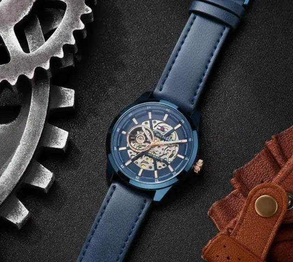 TOMMY HILFIGER AUTOMATIC BLUE LEATHER Main image