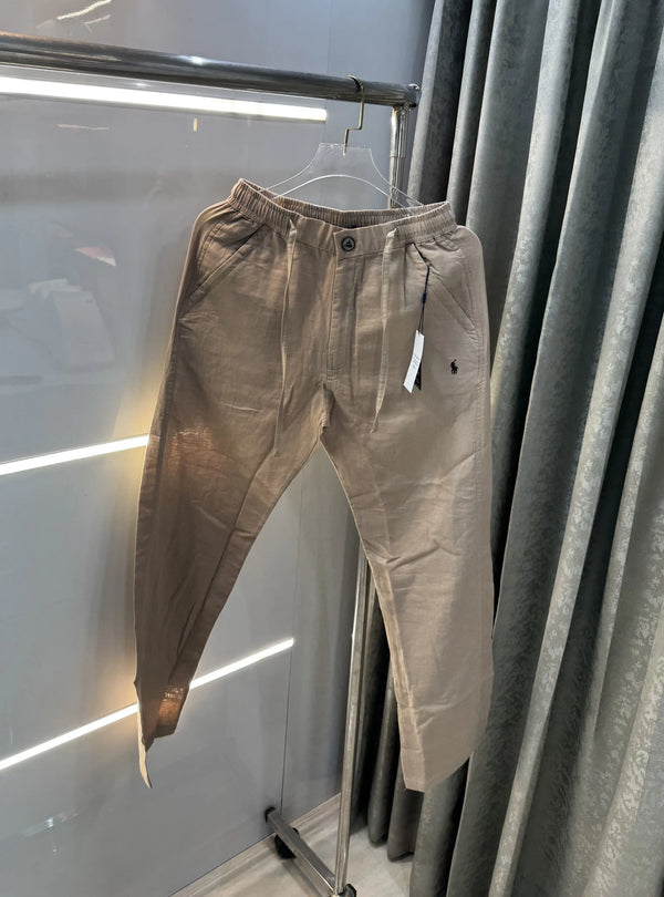 Ralph Lauren Beige Premium Linen Trouser