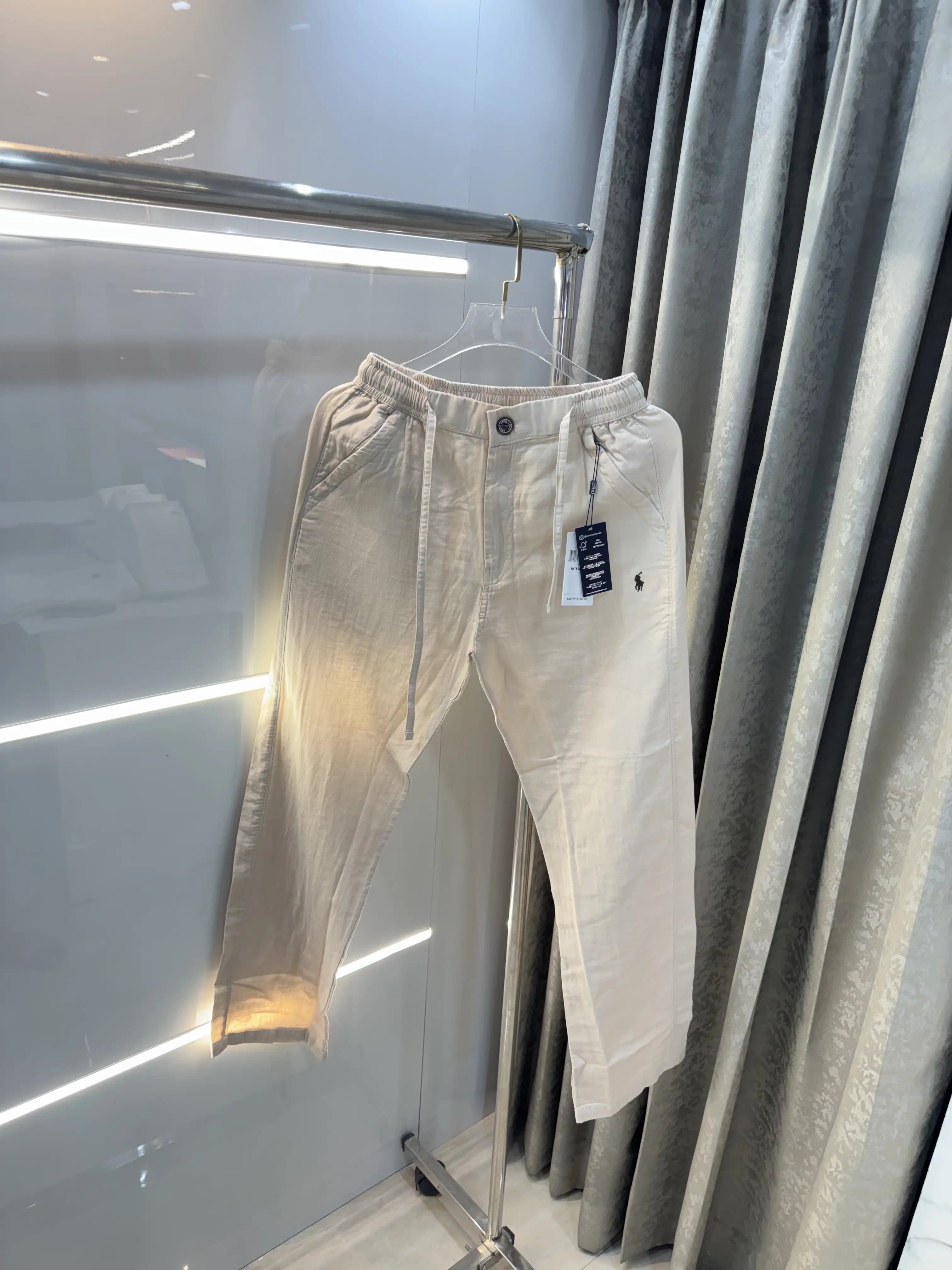 Ralph Lauren Cream Premium Linen Trouser Main image