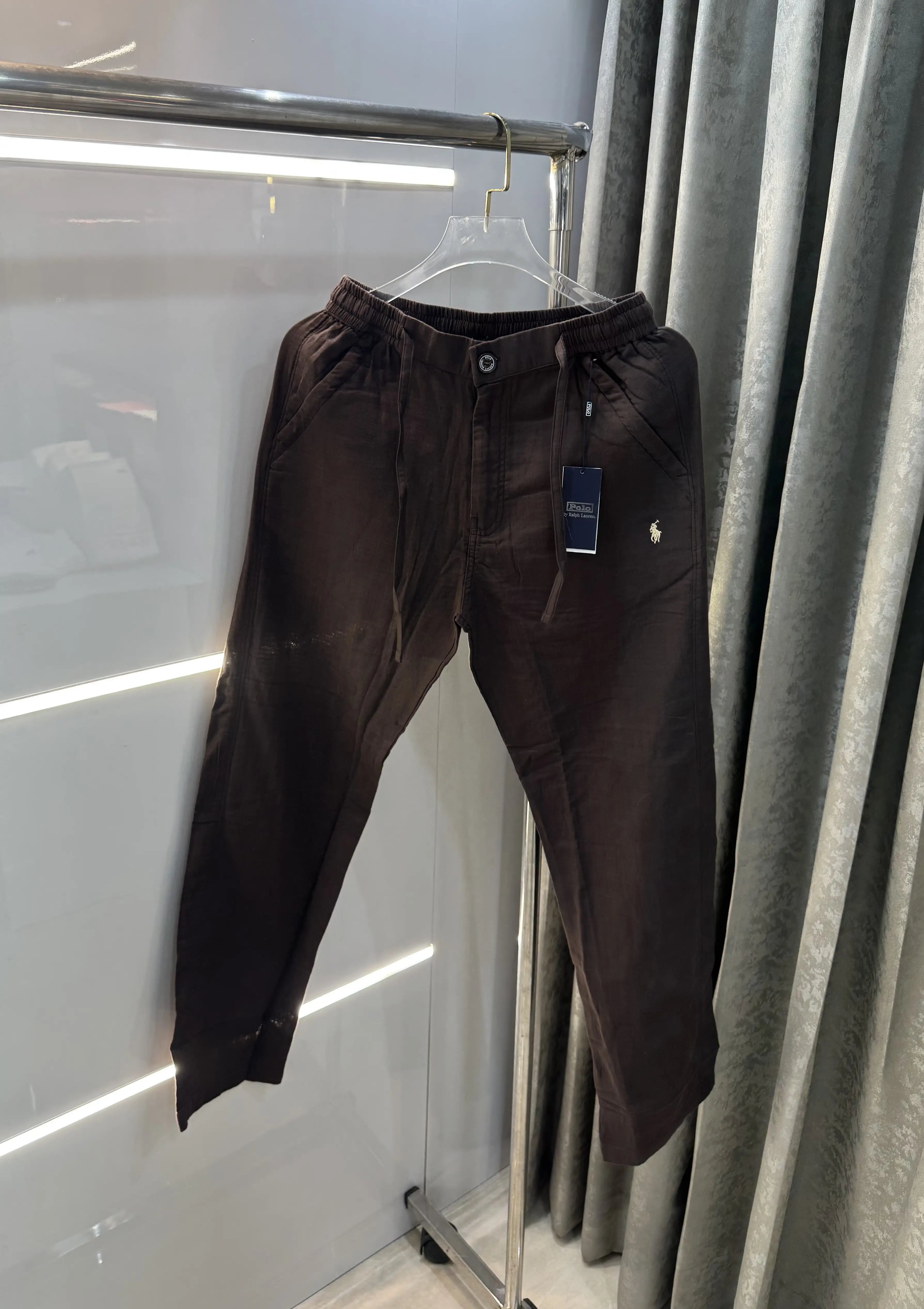 Ralph Lauren Brown Premium Linen Trouser Main image