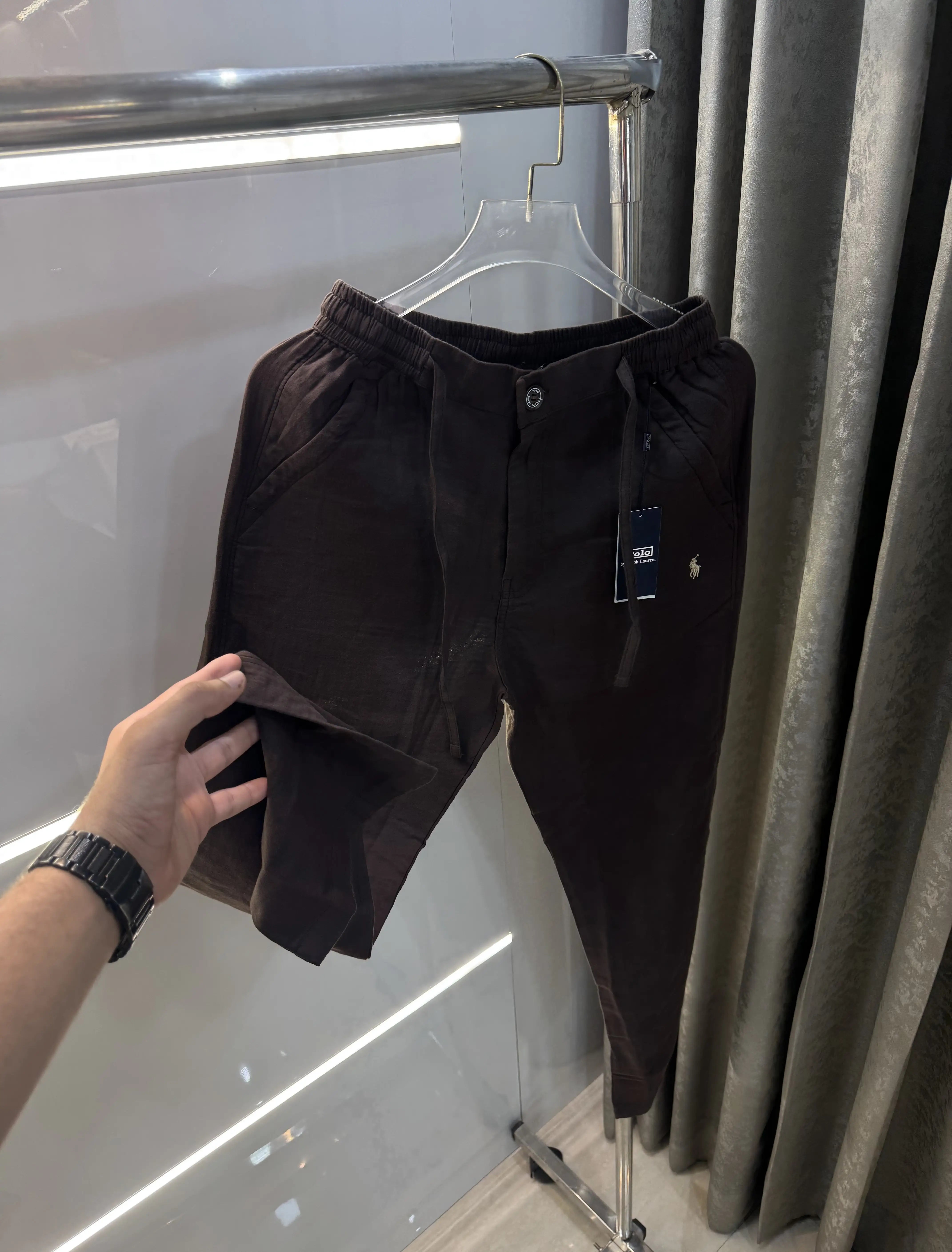 Ralph Lauren Brown Premium Linen Trouser Secondary image